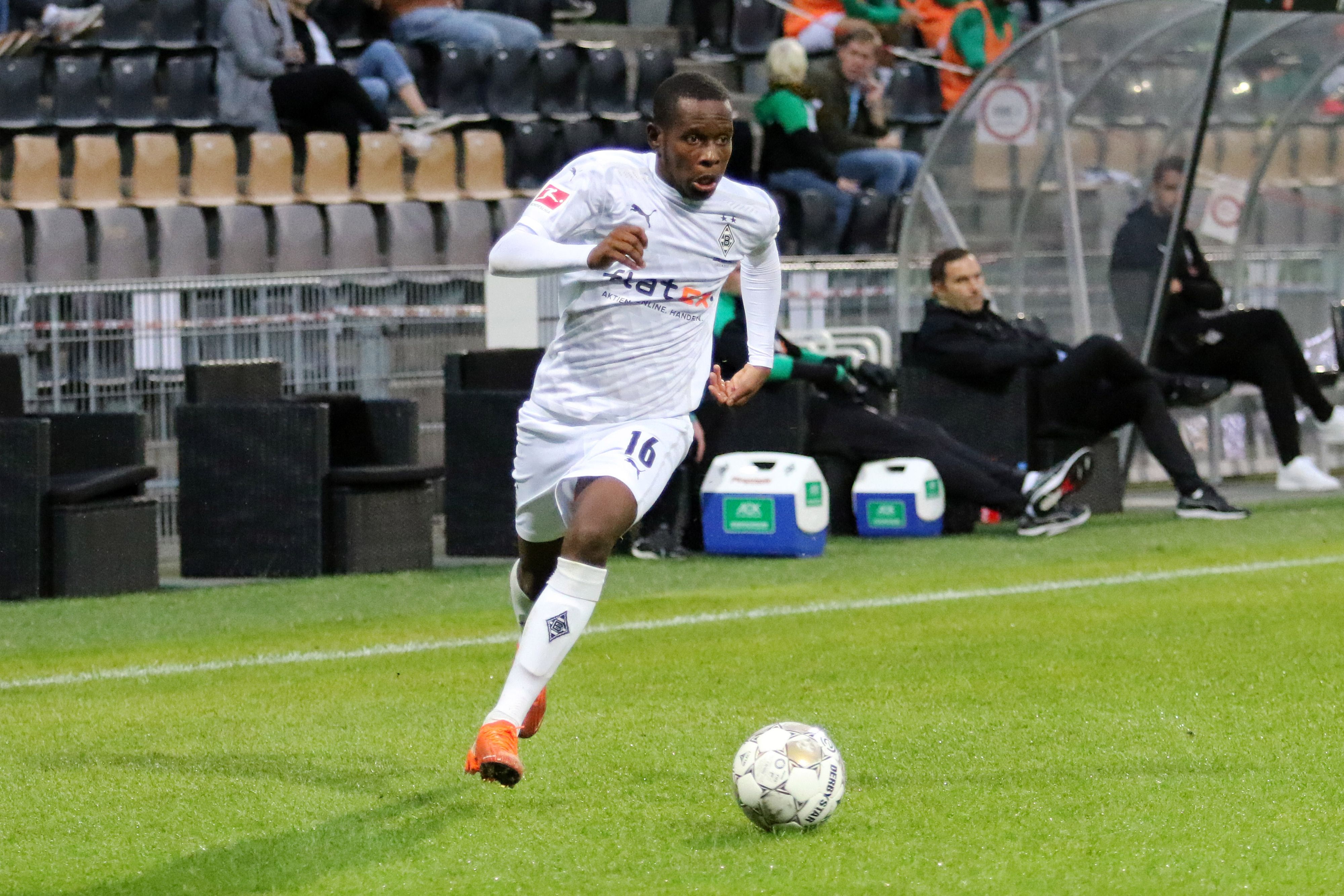 Ibrahima Traoré bei einem Testspiel der Fohlen am 4. September 2020 in Venlo.