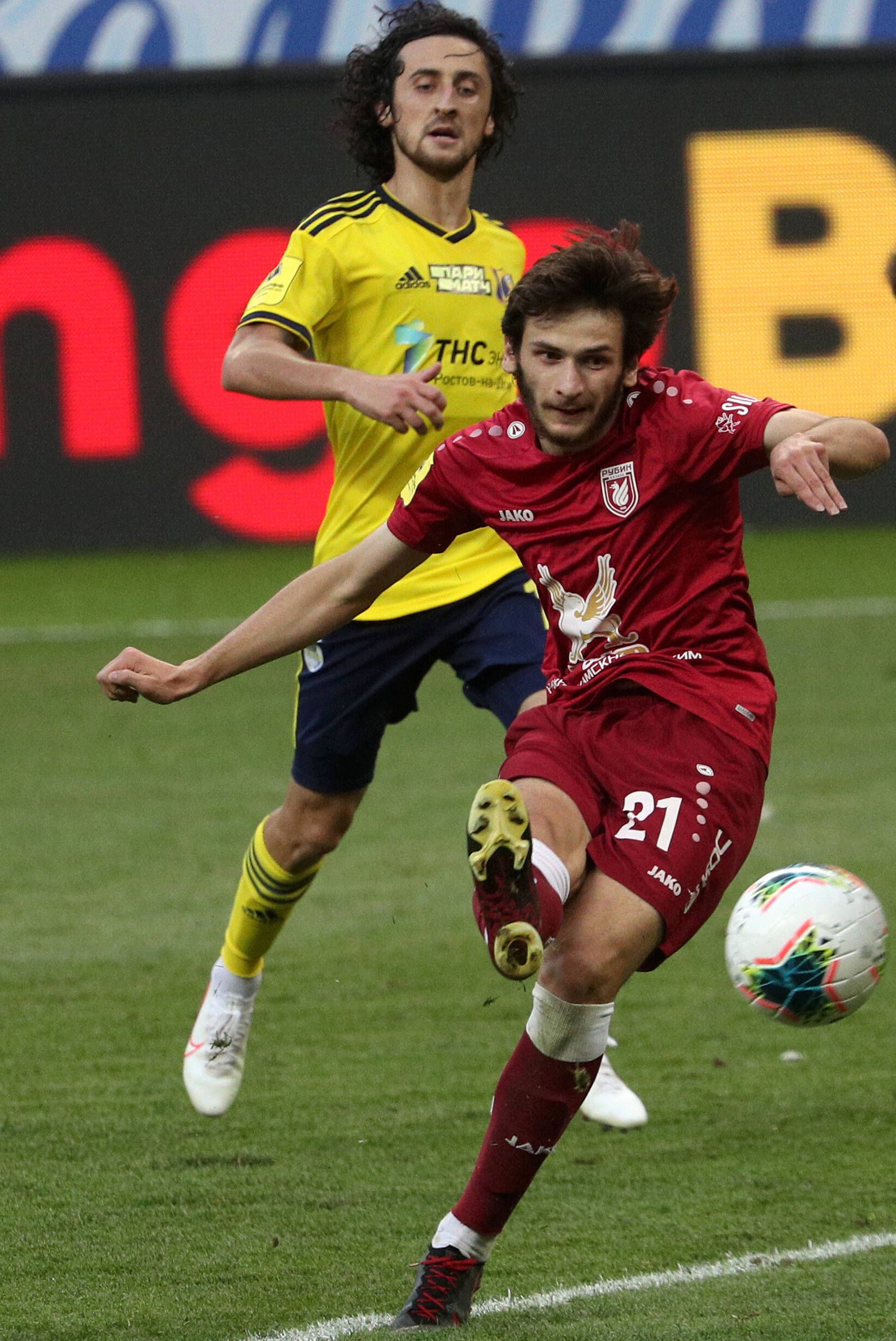 Khvicha Kvaratskhelia, hier bei einem Spiel von Rubin Kazan gegen FK Rostov am 16. Juli 2020.