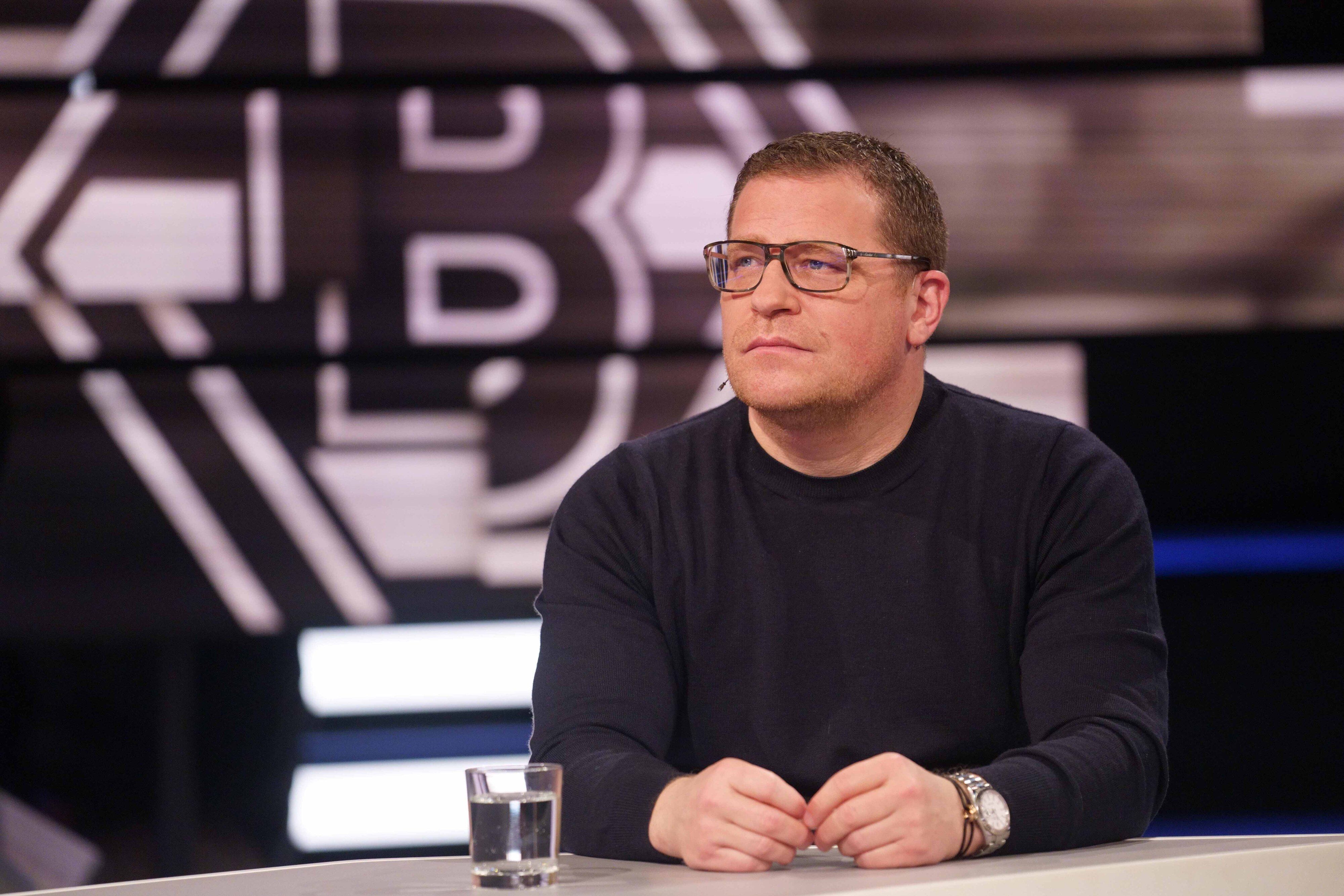 Gladbach-Manager Max Eberl bei einem TV-Auftritt am 13. März 2021.