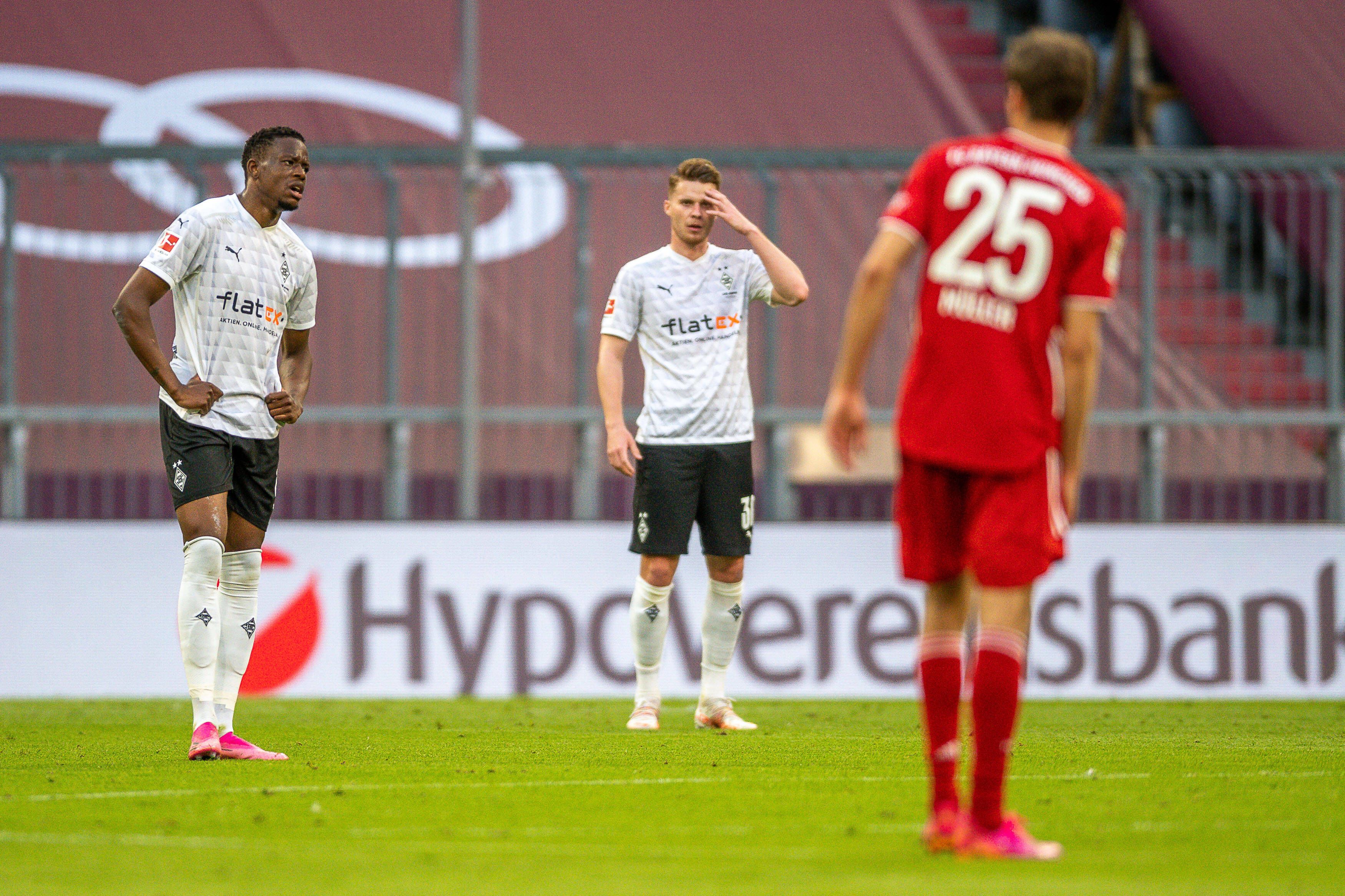 Gladbach unterliegt im Bundesligaspiel gegen Bayern München 0:6 am 8. Mai 2021.