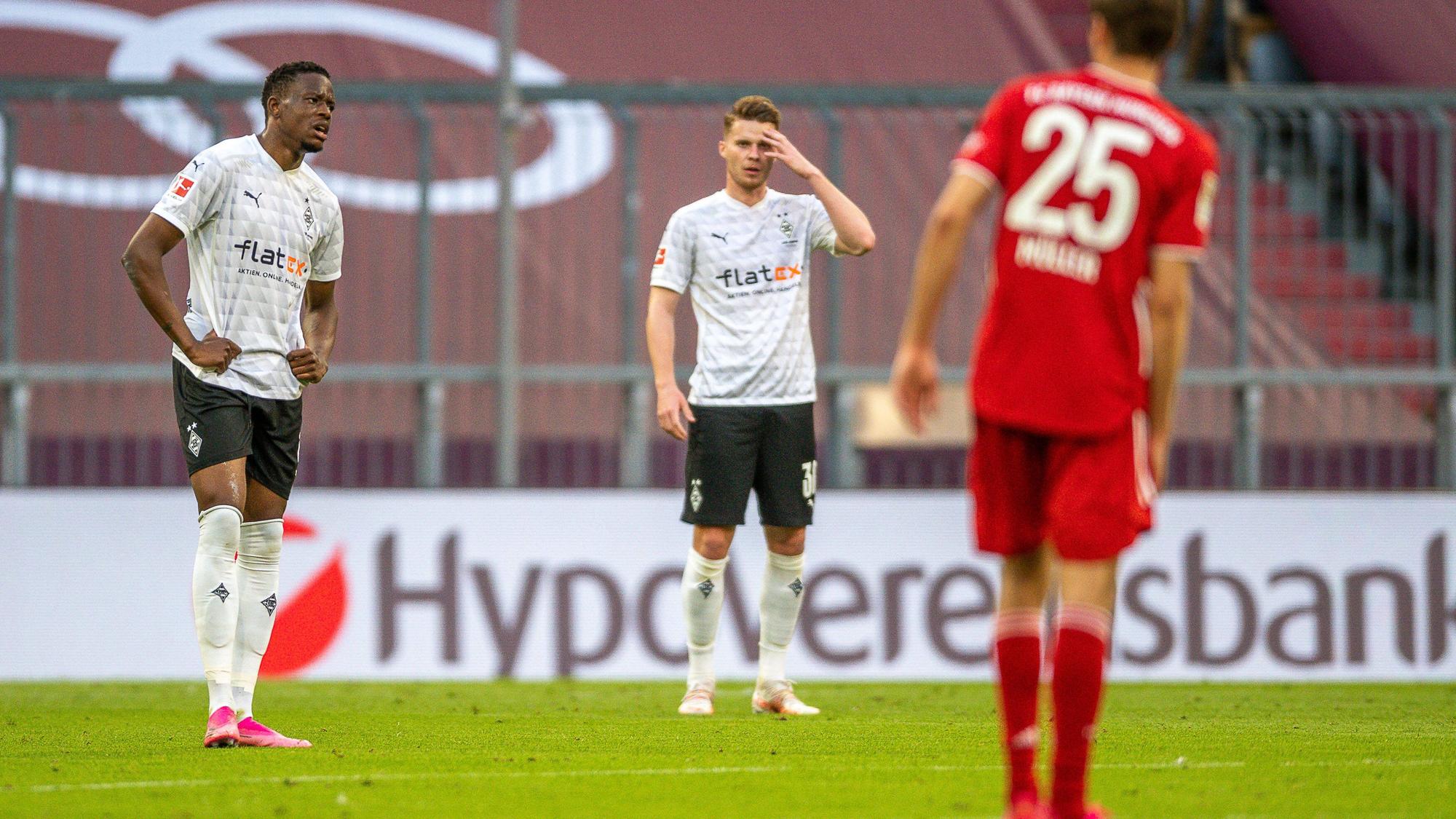 Gladbach unterliegt im Bundesligaspiel gegen Bayern München 0:6 am 8. Mai 2021.