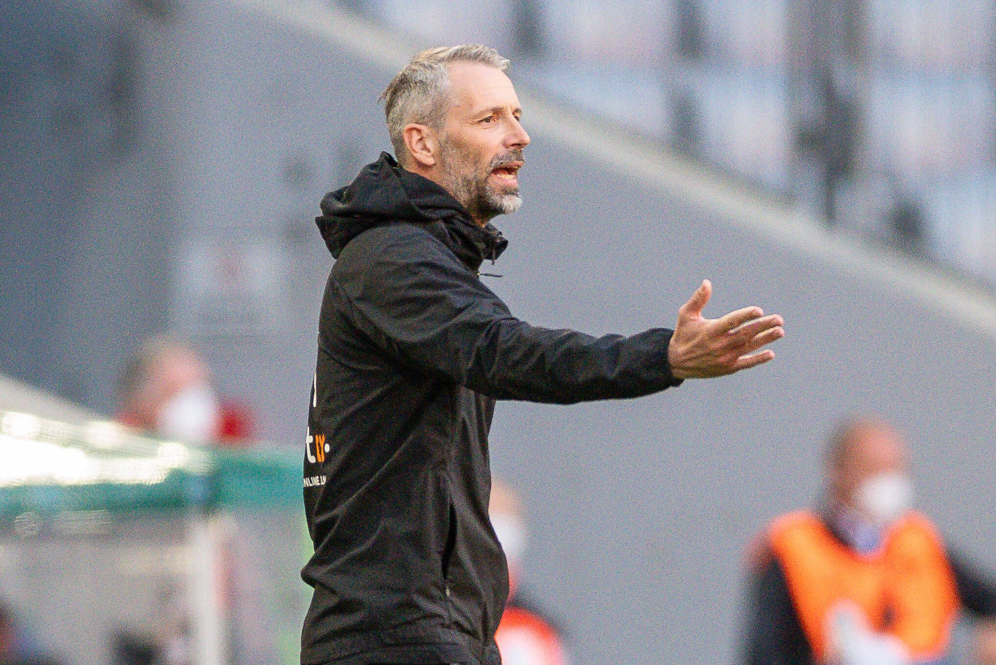Gladbach-Trainer Marco Rose im Bundesligaspiel seiner Mannschaft gegen den FC Bayern am 8. Mai 2021.