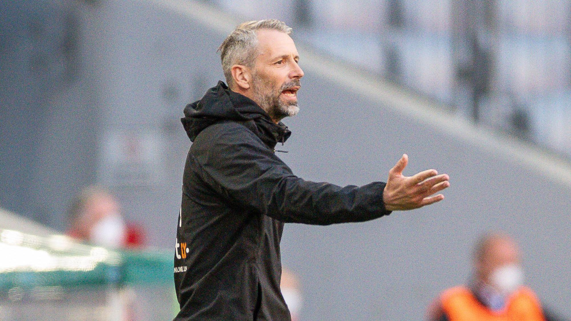 Gladbach-Trainer Marco Rose im Bundesligaspiel seiner Mannschaft gegen den FC Bayern am 8. Mai 2021.