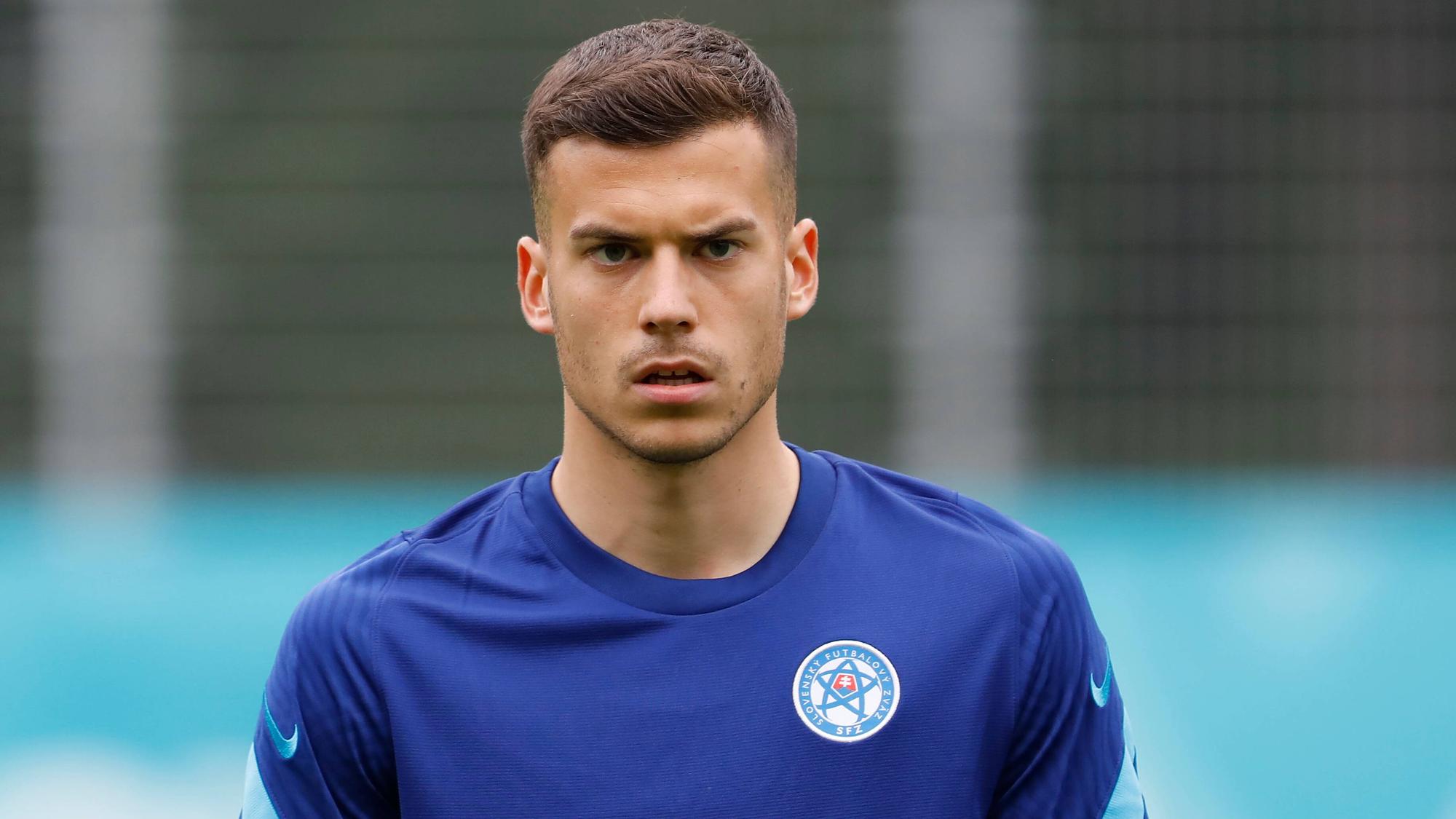 Gladbachs Mittelfeldspieler László Bénes, auf diesem Foto am 13. Juni 2021 zu sehen, ist beim EM-Sieg (2:1) der Slowakei gegen Polen (14. Juni) nicht zum Einsatz gekommen.