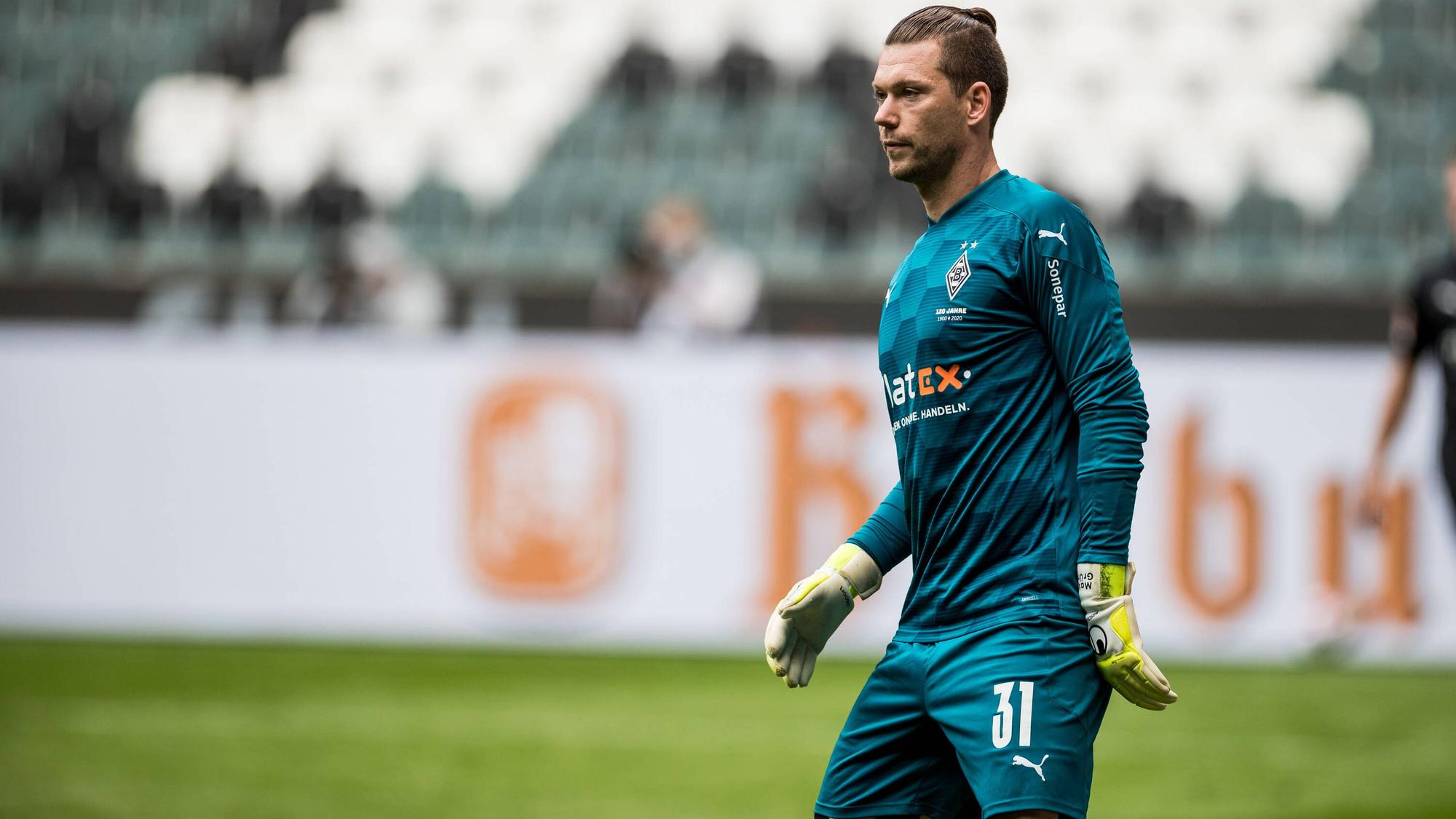 Gladbachs Nummer drei Max Grün bei einem Testspiel der Fohlen am 27. August 2020 gegen Greuther Fürth im Borussia-Park.