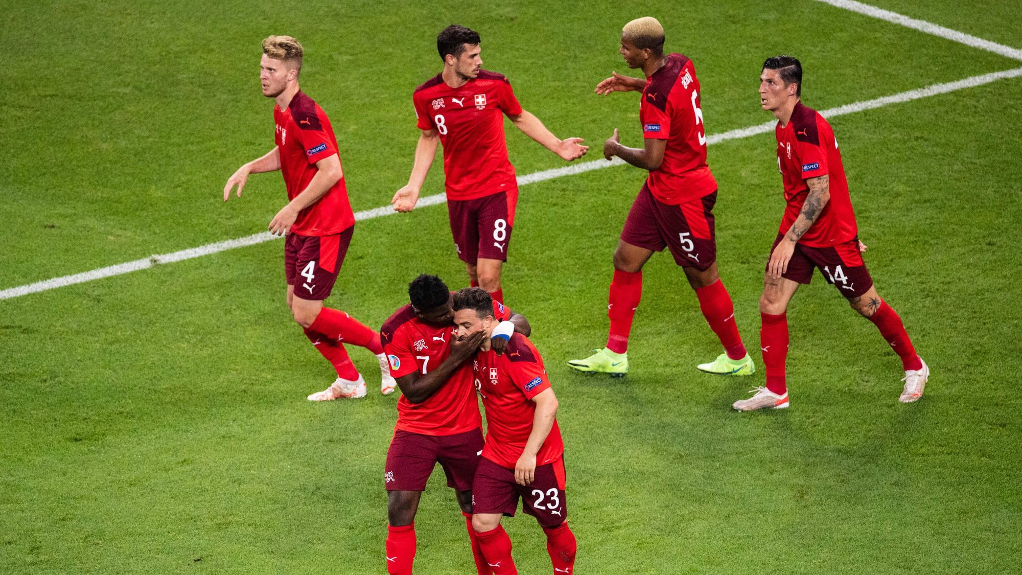 Die Schweizer Nationalmannschaft, hier am 20. Juni 2021, trifft im Achtelfinale auf Frankreich.