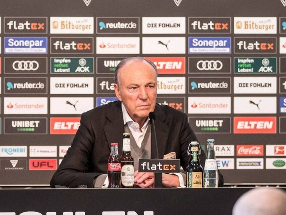 Rolf Königs, Präsident von Borussia Mönchengladbach, wurde nach dem Abschied von Sportdirektor Max Eberl für seine Aussagen auf der Pressekonferenz am Freitag (28. Januar 2022) kritisiert.