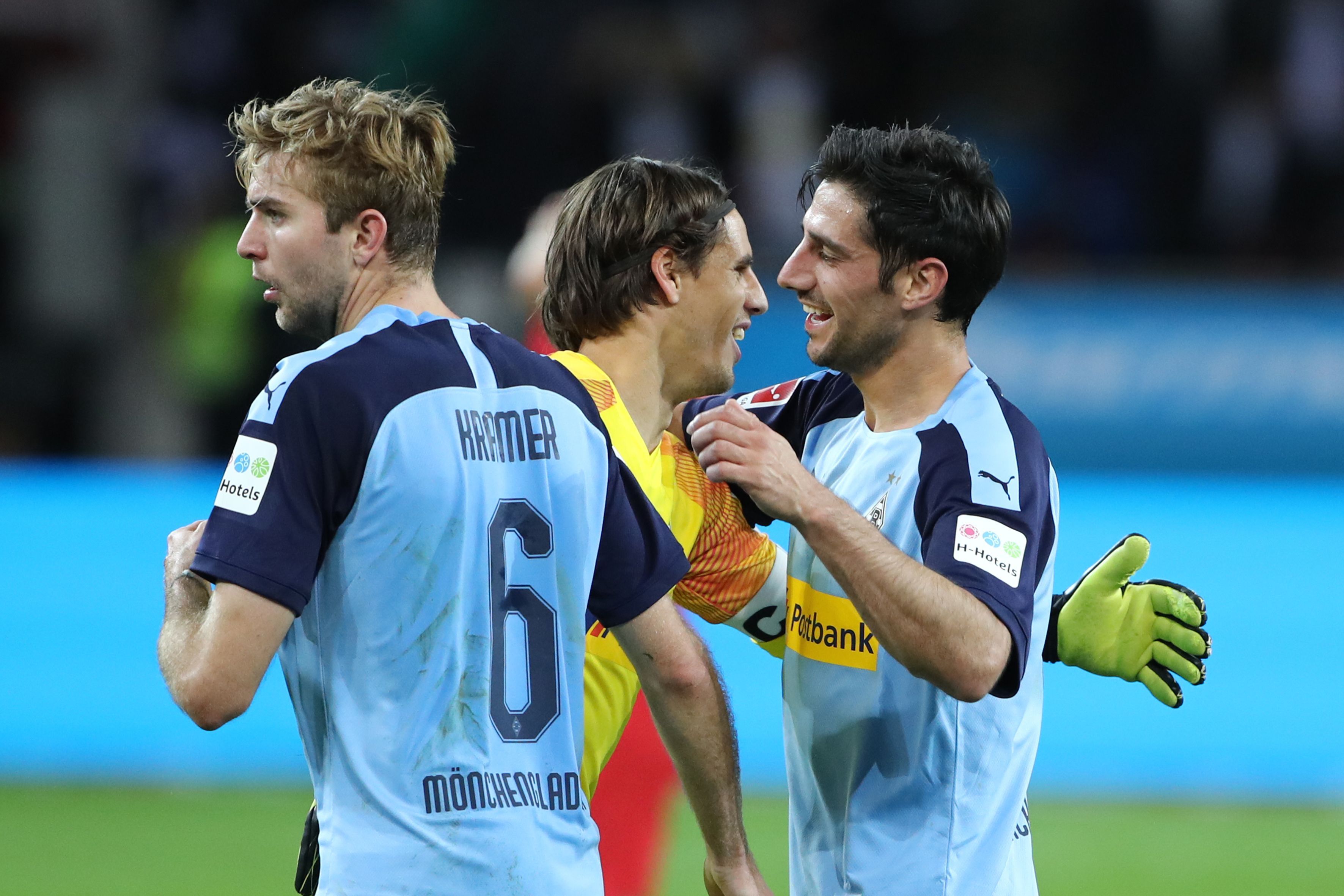 Christoph Kramer (l.), Yann Sommer (Mitte) und Lars Stindl (r.) wussten angeblich als erstes aus der Mannschaft von Borussia Mönchengladbach über den Eberl-Rücktritt Bescheid.