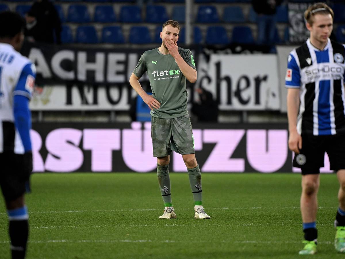 Bielefeld, Schueco Arena, 05.02.22, GER, Herren, 1.Bundesliga, Saison 2021-2022, DSC Arminia Bielefeld - Borussia Moenchengladbach Bild: Marvin Friedrich Gladbach.