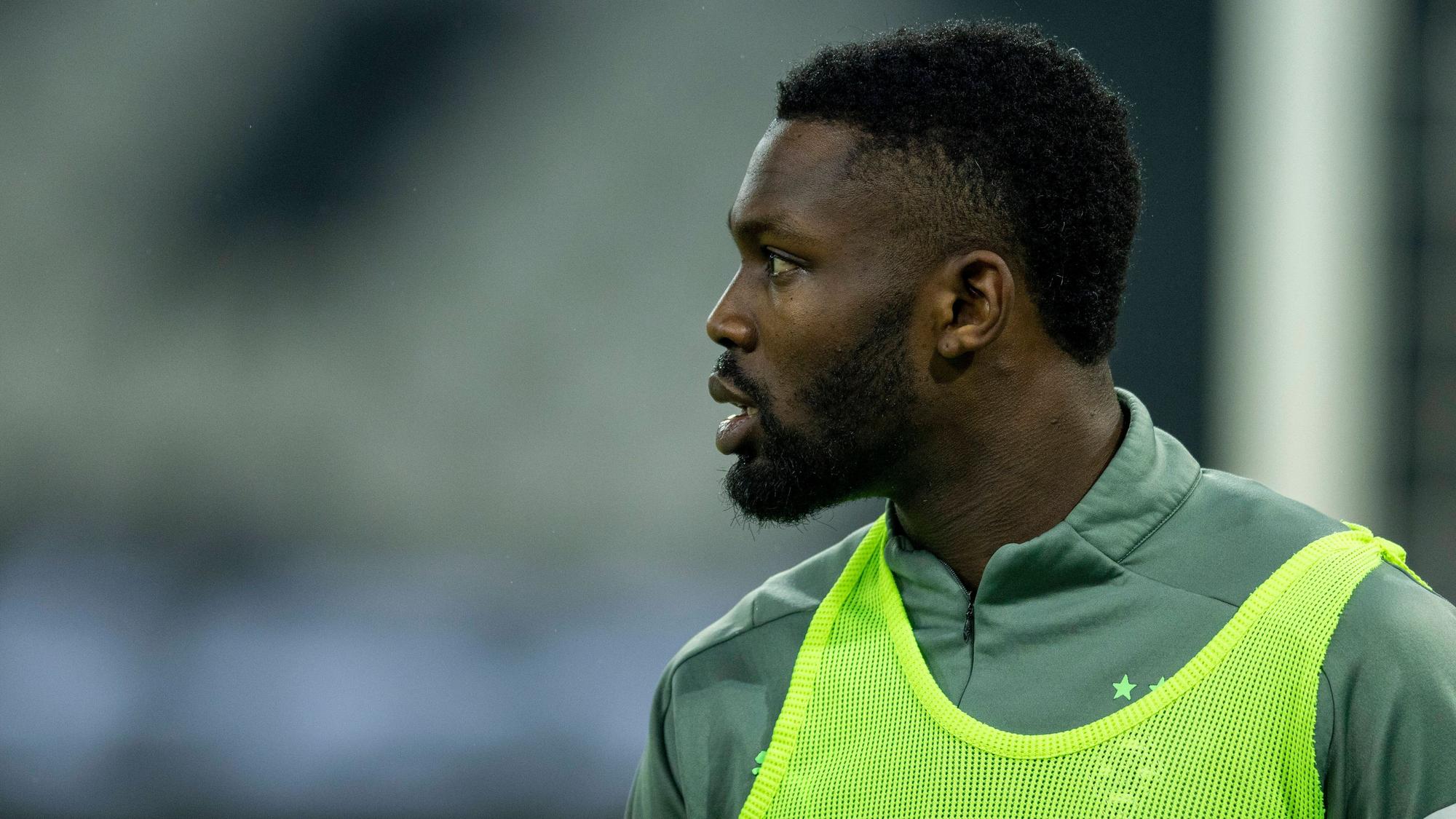 Marcus Thuram von Borussia Mönchengladbach, hier beim Spiel gegen Union Berlin am 22. Januar 2022, hat im Fohlen-Kader derzeit nur noch die Joker-Rolle inne.