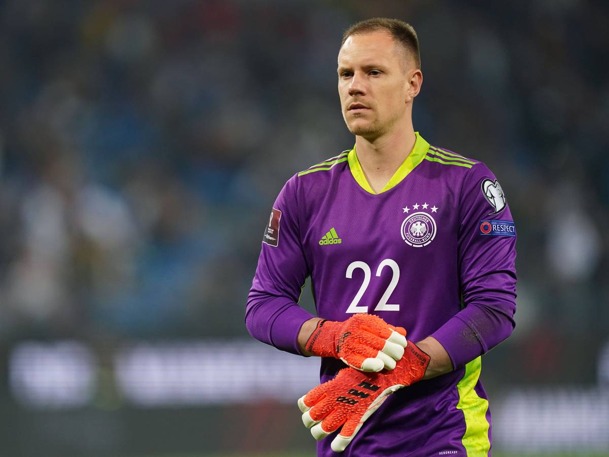 Marc-André ter Stegen im Trikot der deutschen Nationalmannschaft im Oktober 2021 in Hamburg gegen Rumänien.
