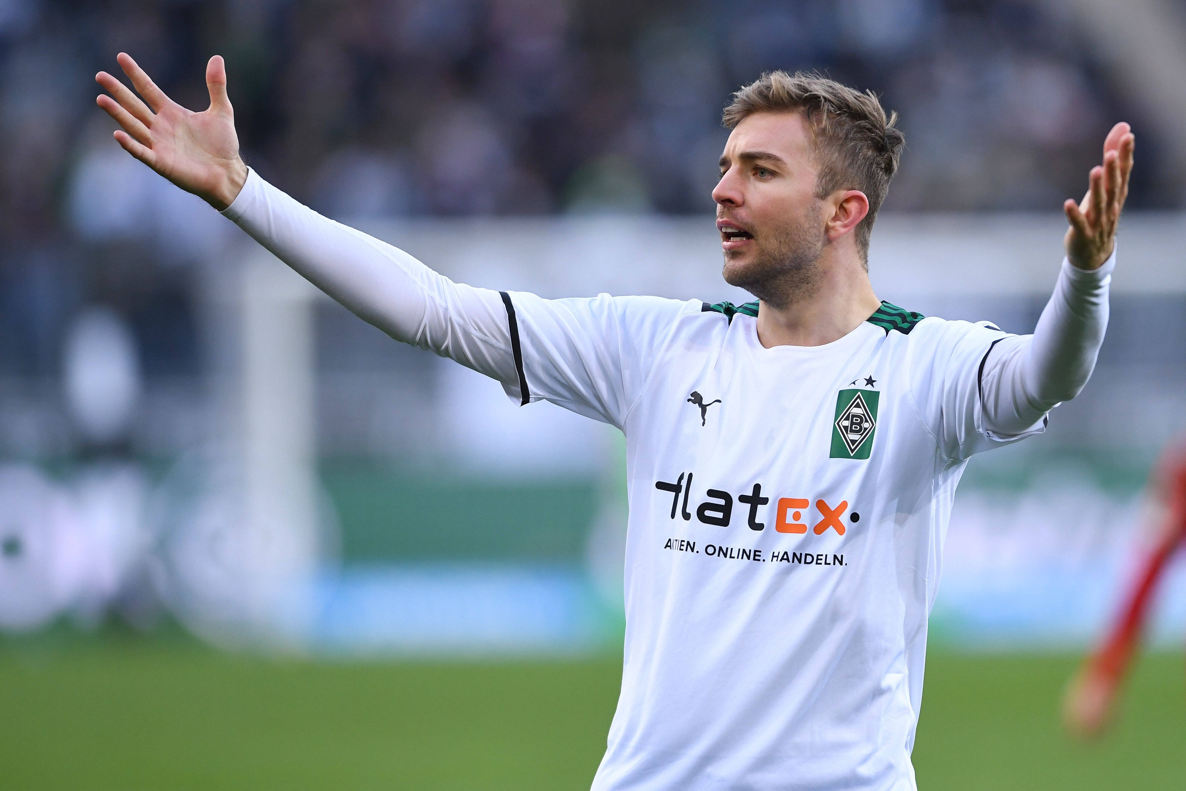 Christoph Kramer von Borussia Mönchengladbach. Der Mittelfeldspieler, hier zu sehen am 12. Februar 2022 im Borussia-Park, könnte Sonntag (20. Februar) in die Startelf des VfL zurückkehren.