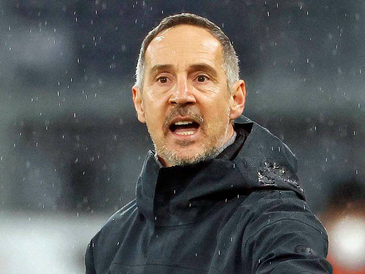 Bittere Niederlage im Dauerregen: Adi Hütter, Trainer von Borussia Mönchengladbach, hat an der Seitenlinie im Signal-Iduna-Park mitansehen müssen, wie sein Team gegen den BVB mit 0:6 untergegangen ist. Hütter ruft etwas auf das Spielfeld.