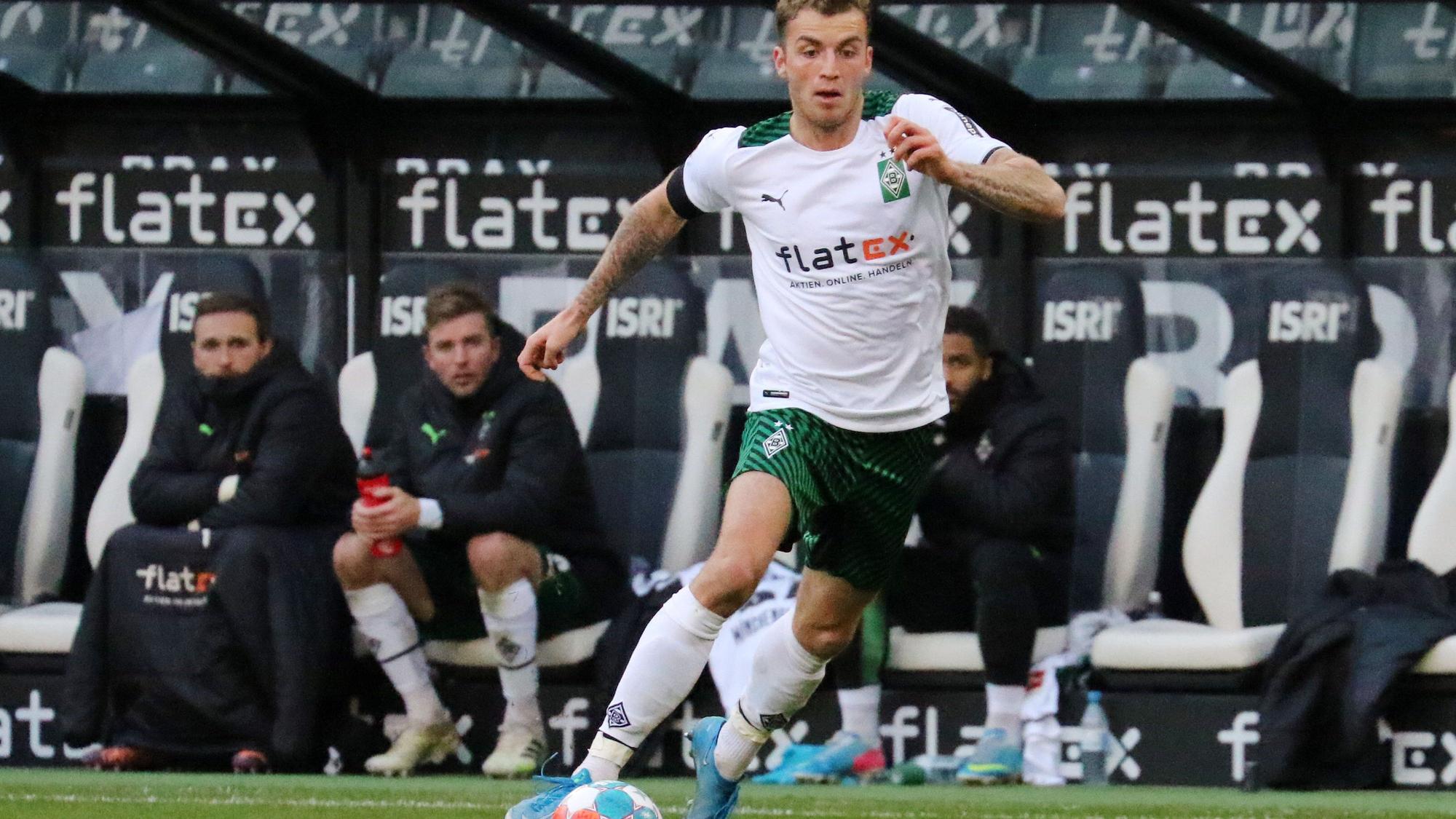 Jordan Beyer von Borussia Mönchengladbach beim Bundesliga-Spiel gegen den VfL Wolfsburg am 26. Februar 2022.