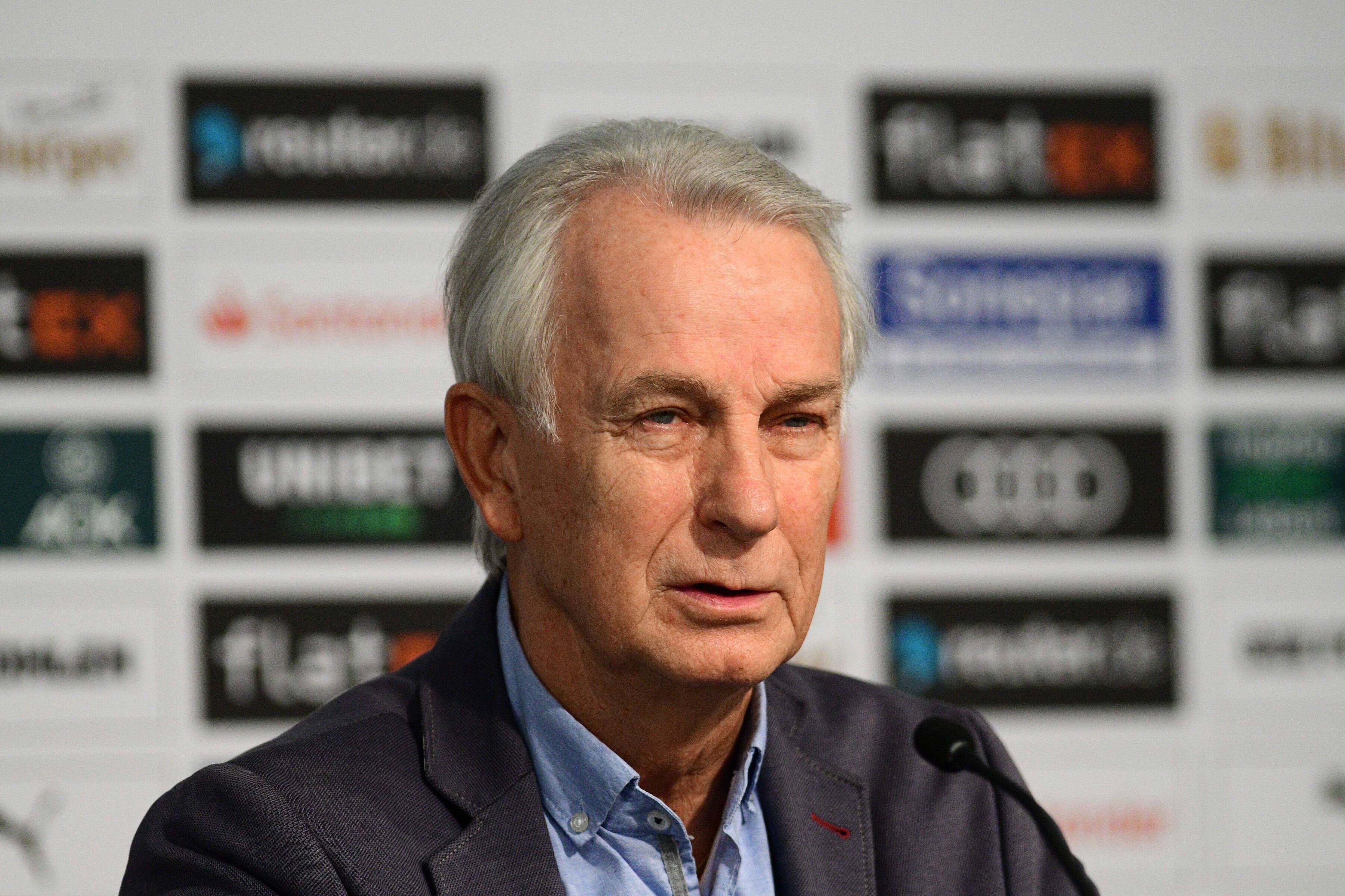Rainer Bonhof, Vizepräsident von Borussia Mönchengladbach, am 15. Februar 2022 während einer Pressekonferenz im Borussia-Park.