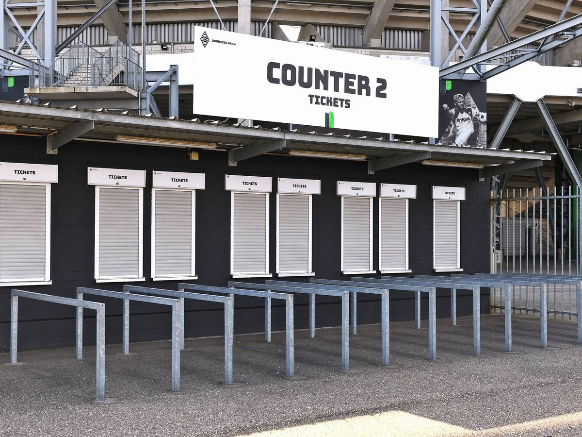 Der Ticketcounter von Borussia Mönchengladbach im Borussia Park. Hier ein Bild aus der Saison 2019/2020.