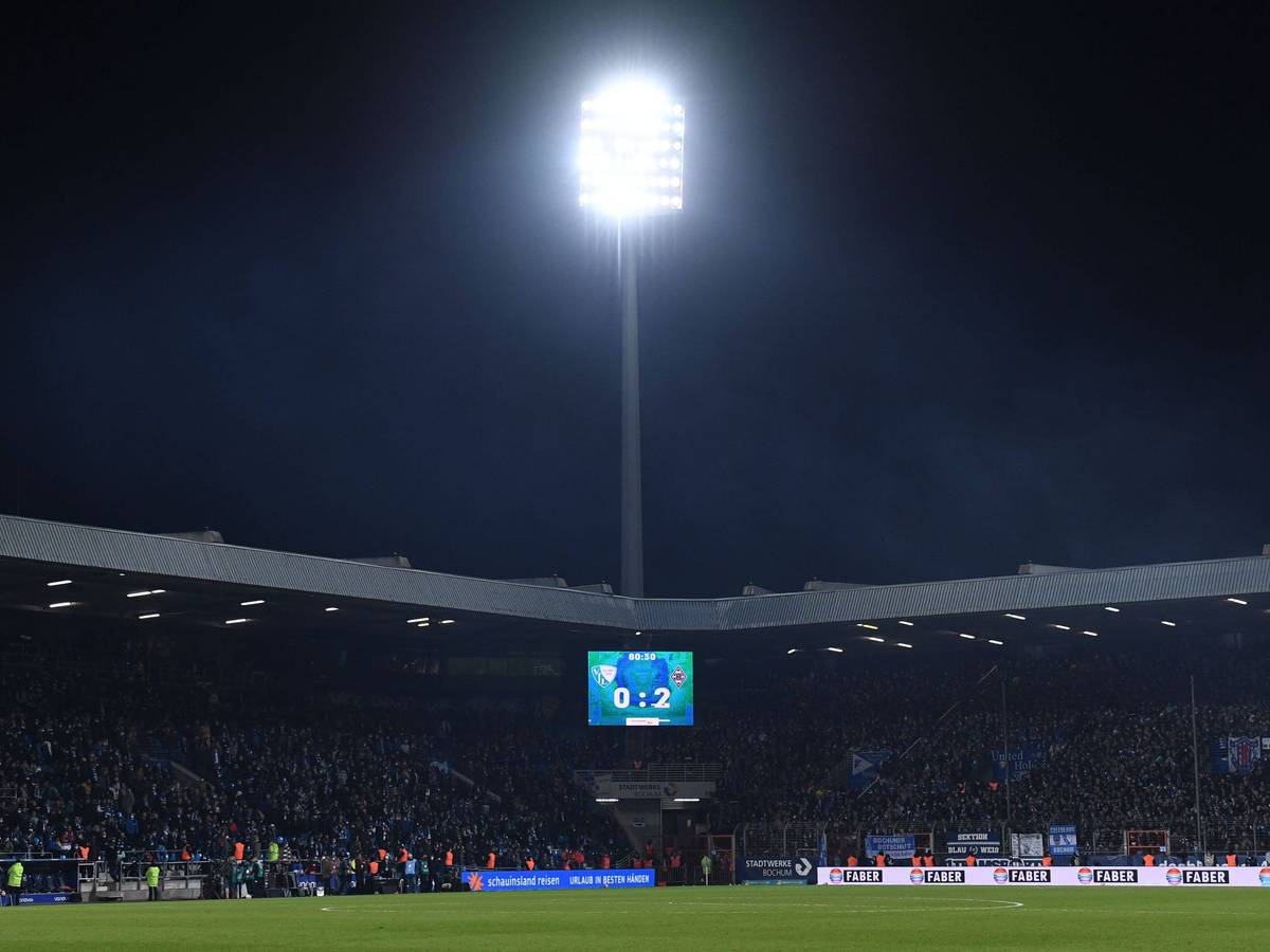 Das Ruhrstadion in Bochum am 18. März 2022 beim Bundesliga-Duell zwischen dem VfL Bochum und Borussia Mönchengladbach.