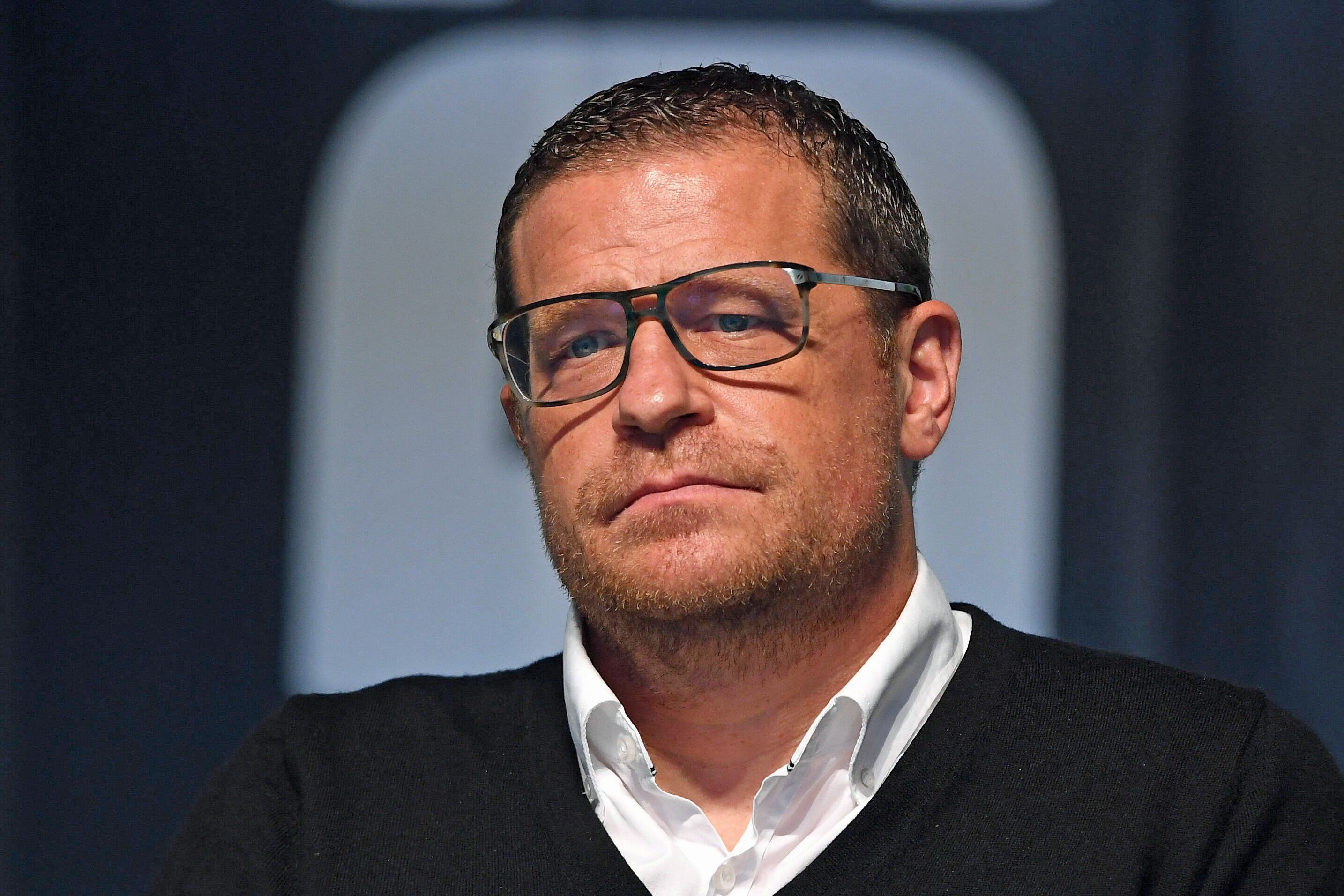 Max Eberl ist seit dem 28. Januar 2022 nicht mehr Sportdirektor bei Fußball-Bundesligist Borussia Mönchengladbach. Auf diesem Foto ist der 48-Jährige bei Borussias vergangener Mitgliederversammlung (10. August 2021) zu sehen.