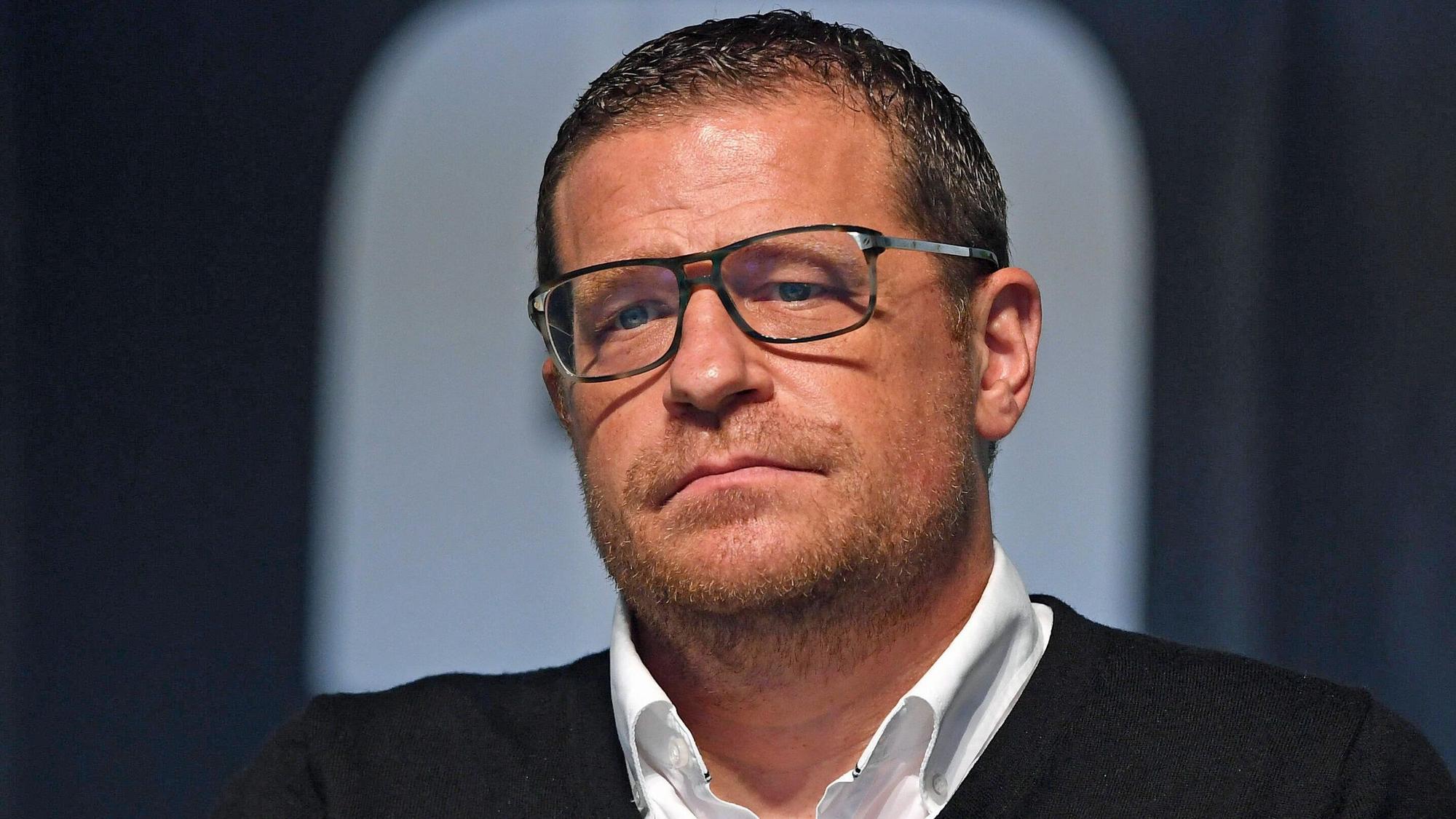 Max Eberl ist seit dem 28. Januar 2022 nicht mehr Sportdirektor bei Fußball-Bundesligist Borussia Mönchengladbach. Auf diesem Foto ist der 48-Jährige bei Borussias vergangener Mitgliederversammlung (10. August 2021) zu sehen.