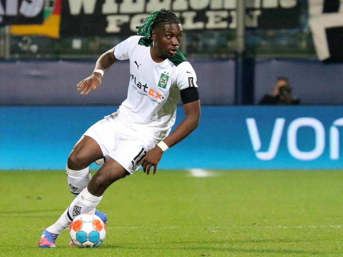 Manu Koné während des Spiels des VfL Bochum gegen Borussia Mönchengladbach am 18. März 2022.