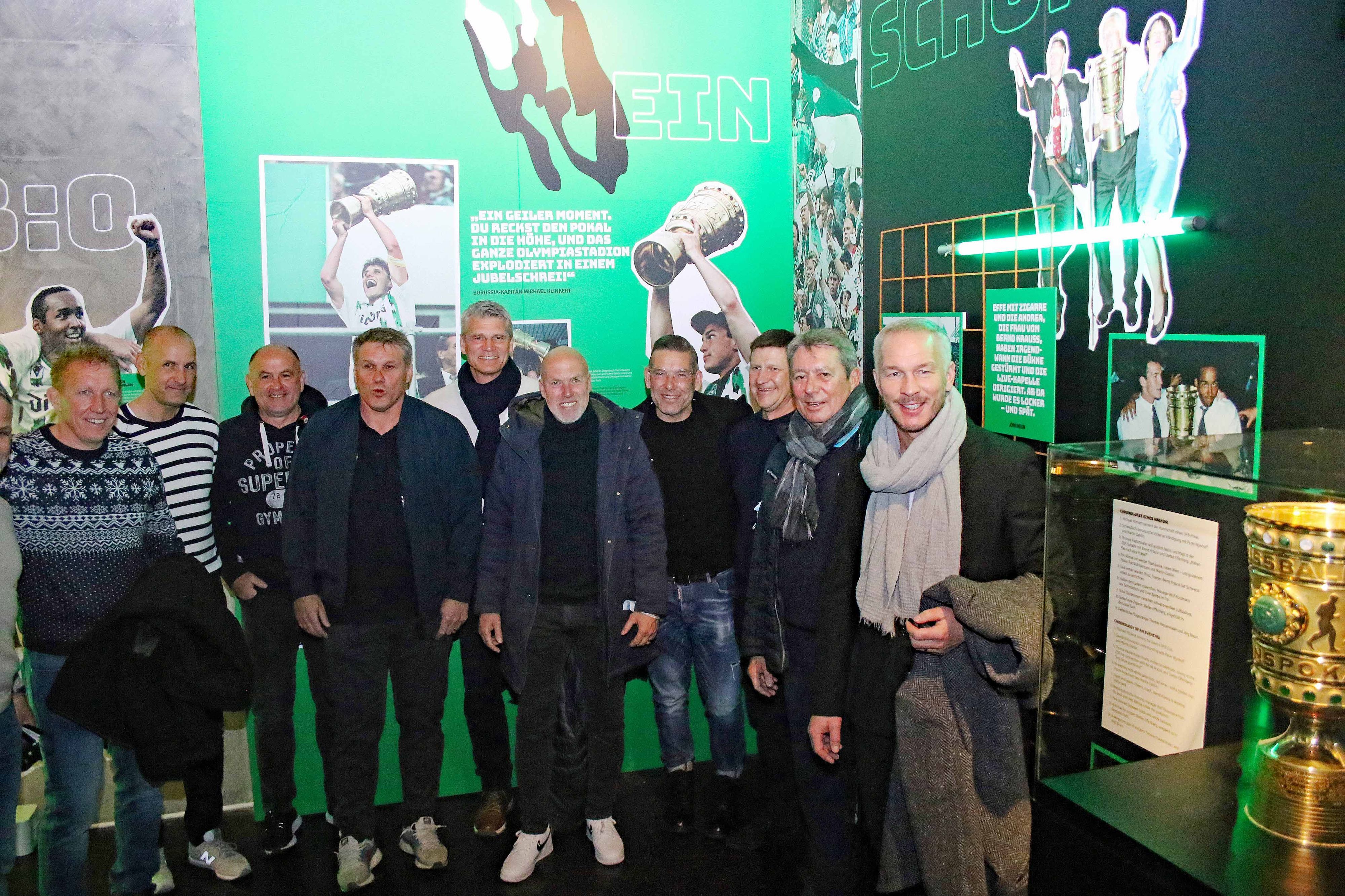 03.04.2022, Mönchengladbach, GER, Fussball, Herren, BL, Saison 2021/2022, Borussia Moenchengladbach

DFB Pokalsiegermannschaft im Museum am Borussia Park (Fohlenwelt)
