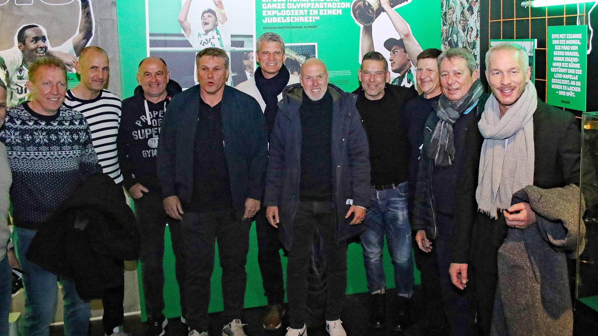 03.04.2022, Mönchengladbach, GER, Fussball, Herren, BL, Saison 2021/2022, Borussia Moenchengladbach
DFB Pokalsiegermannschaft im Museum am Borussia Park (Fohlenwelt)