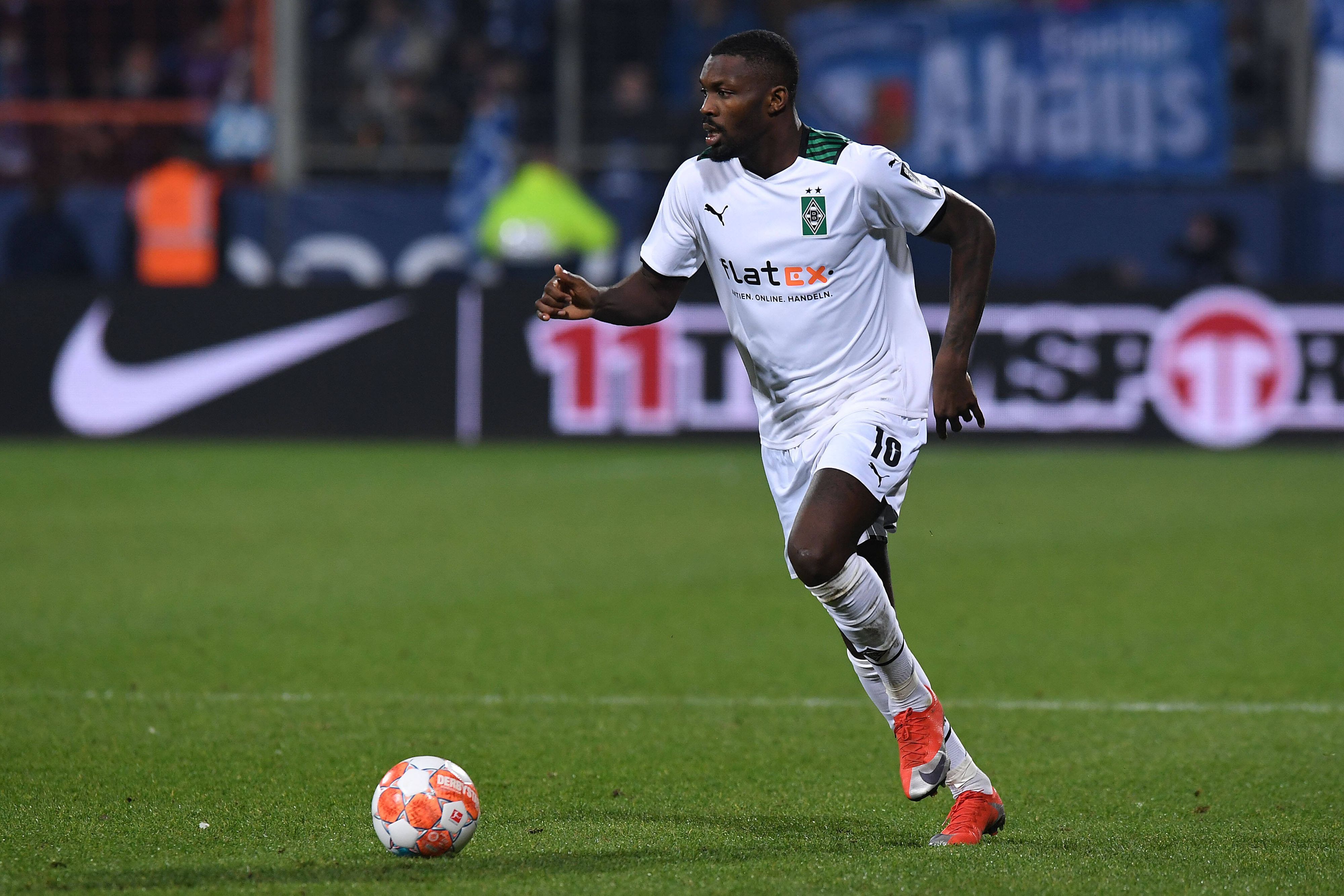 Marcus Thuram, hier am 18. März 2022 beim Auswärtsspiel gegen den VfL Bochum, wird das Derby gegen den 1. FC Köln am Samstag (16. April) verpassen.