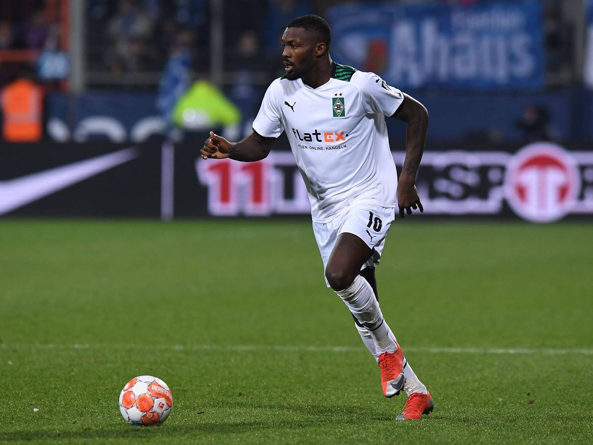 Marcus Thuram, hier am 18. März 2022 beim Auswärtsspiel gegen den VfL Bochum, wird das Derby gegen den 1. FC Köln am Samstag (16. April) verpassen.