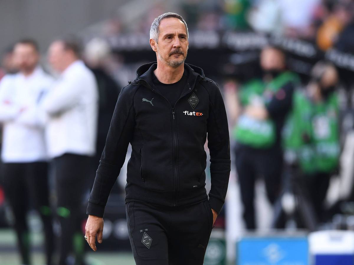 Adi Hütter, Trainer von Borussia Mönchengladbach, steht nach der Derby-Niederlage gegen den 1. FC Köln am Samstag (16. April 2022) bei den Fans erneut in der Kritik.