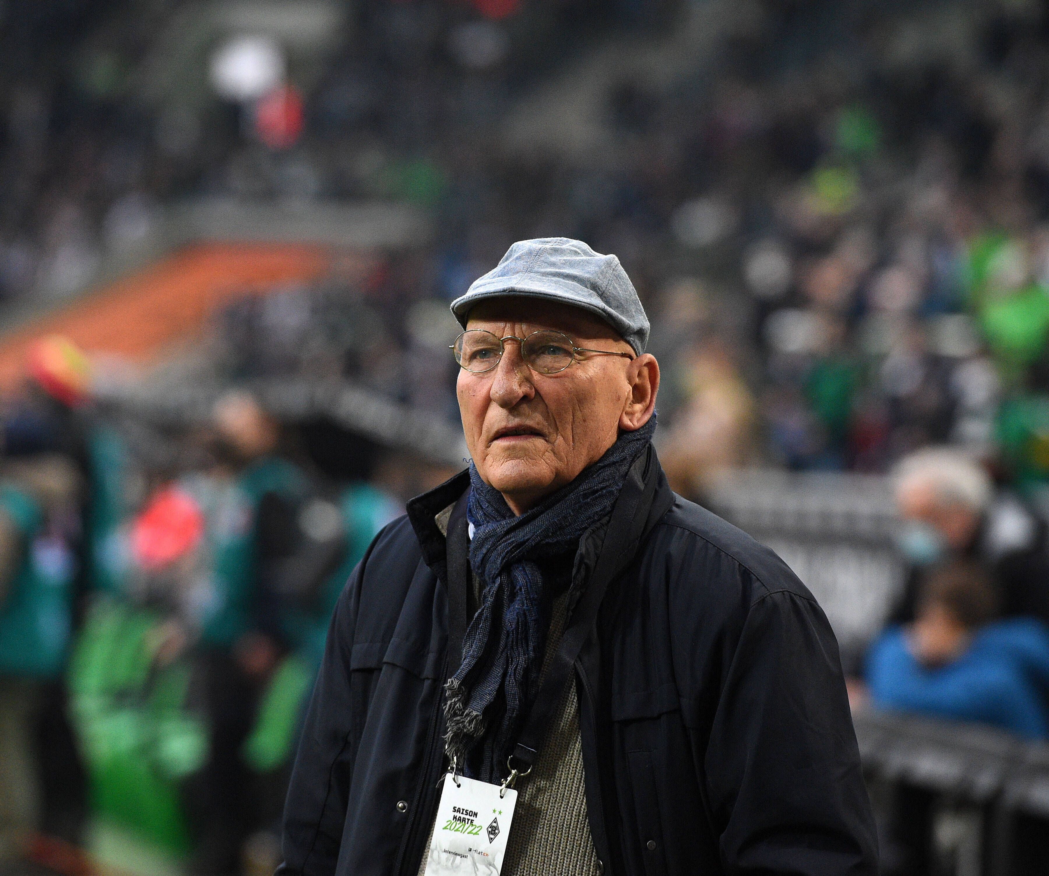 Wolfgang Kleff, Ex-Spieler von Borussia Mönchengladbach, hier am 20. November 2021 beim Besuch der Partie gegen Greuther Fürth im Borussia-Park, ist mit der Entwicklung der Fohlen absolut nicht zufrieden.