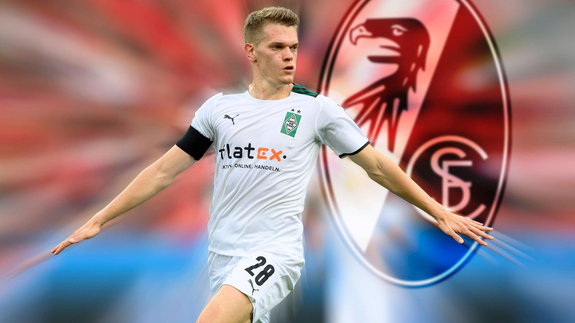 Matthias Ginter, hier in einer Fotomontage, wird Borussia Mönchengladbach nach dem Saisonende verlassen. Den Abwehr-Star zieht es zurück zum SC Freiburg.