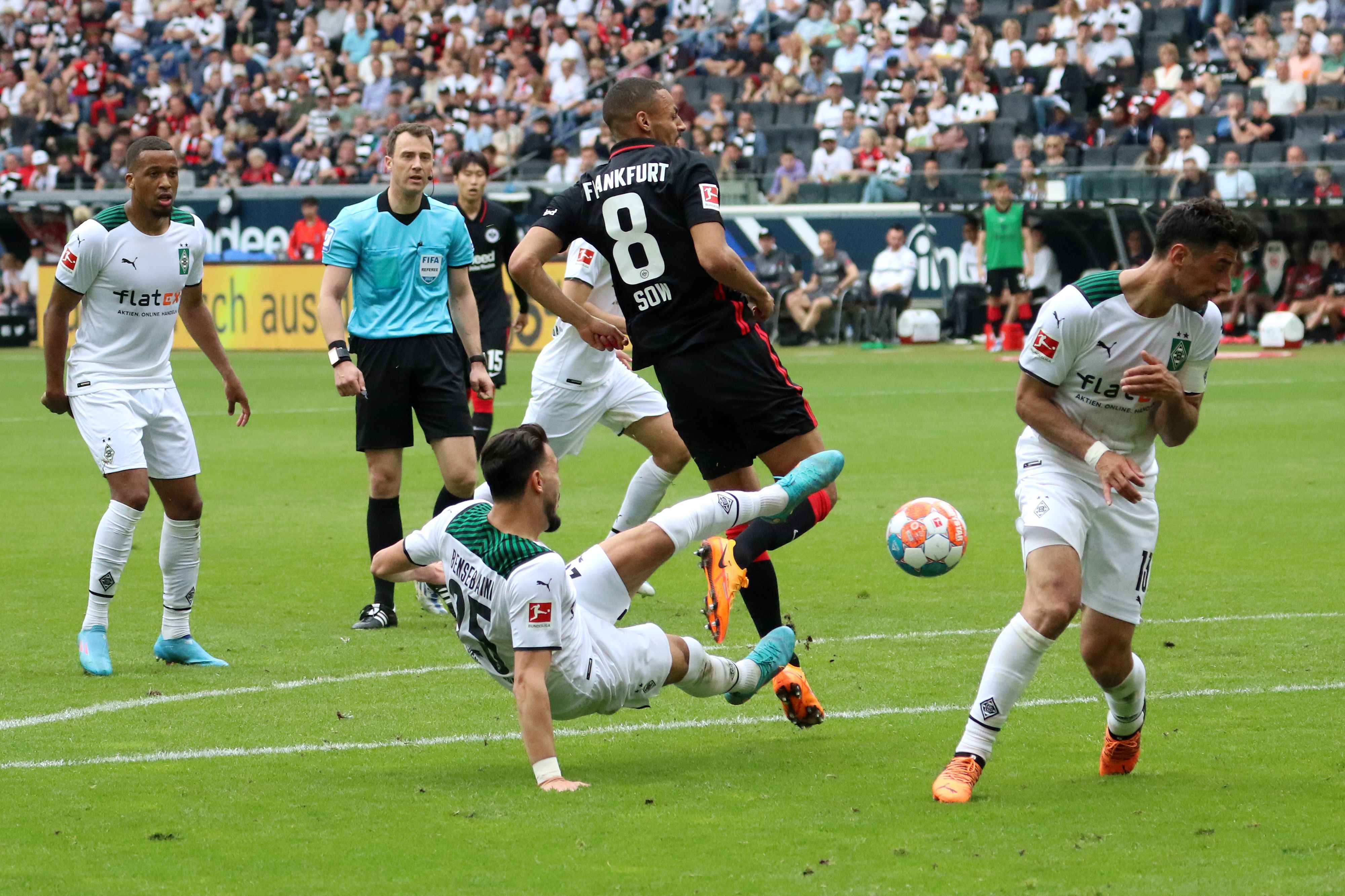 Borussia Mönchengladbach hat am Sonntag (8. Mai 2022) ein 1:1 bei Eintracht Frankfurt geholt.