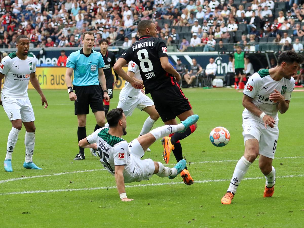Borussia Mönchengladbach hat am Sonntag (8. Mai 2022) ein 1:1 bei Eintracht Frankfurt geholt.