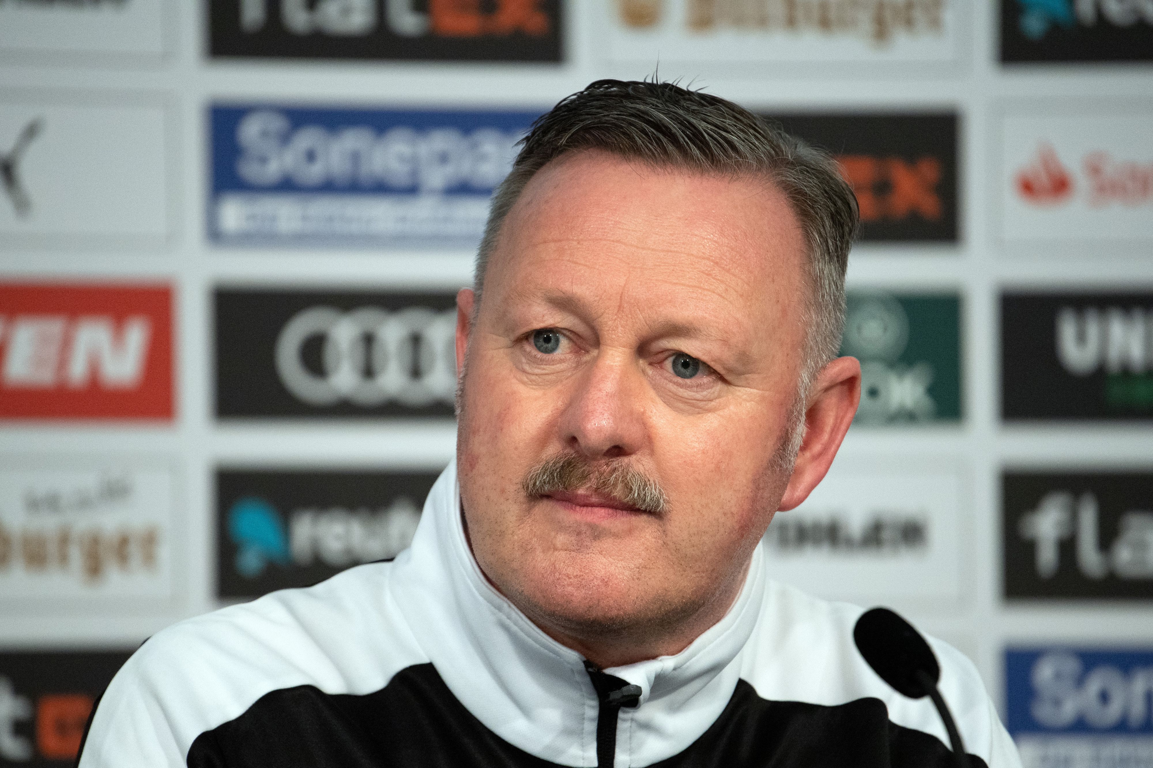 Roland Virkus, Sportdirektor von Borussia Mönchengladbach, hier zu sehen am 15. Februar 2022 bei einer Pressekonferenz im Borussia-Park.