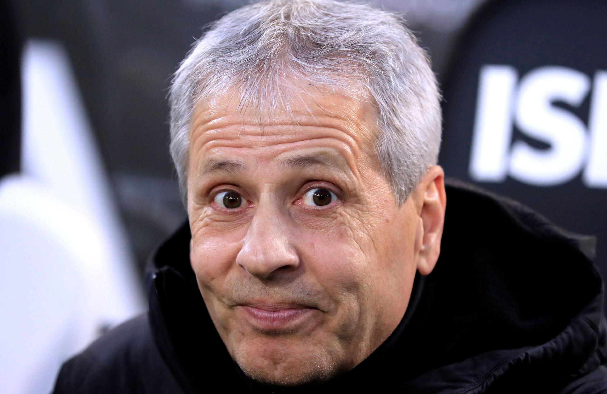 Trainer Lucien Favre am 7. März 2020 im Gladbacher Borussia-Park. Favre schaut in die Kamera.