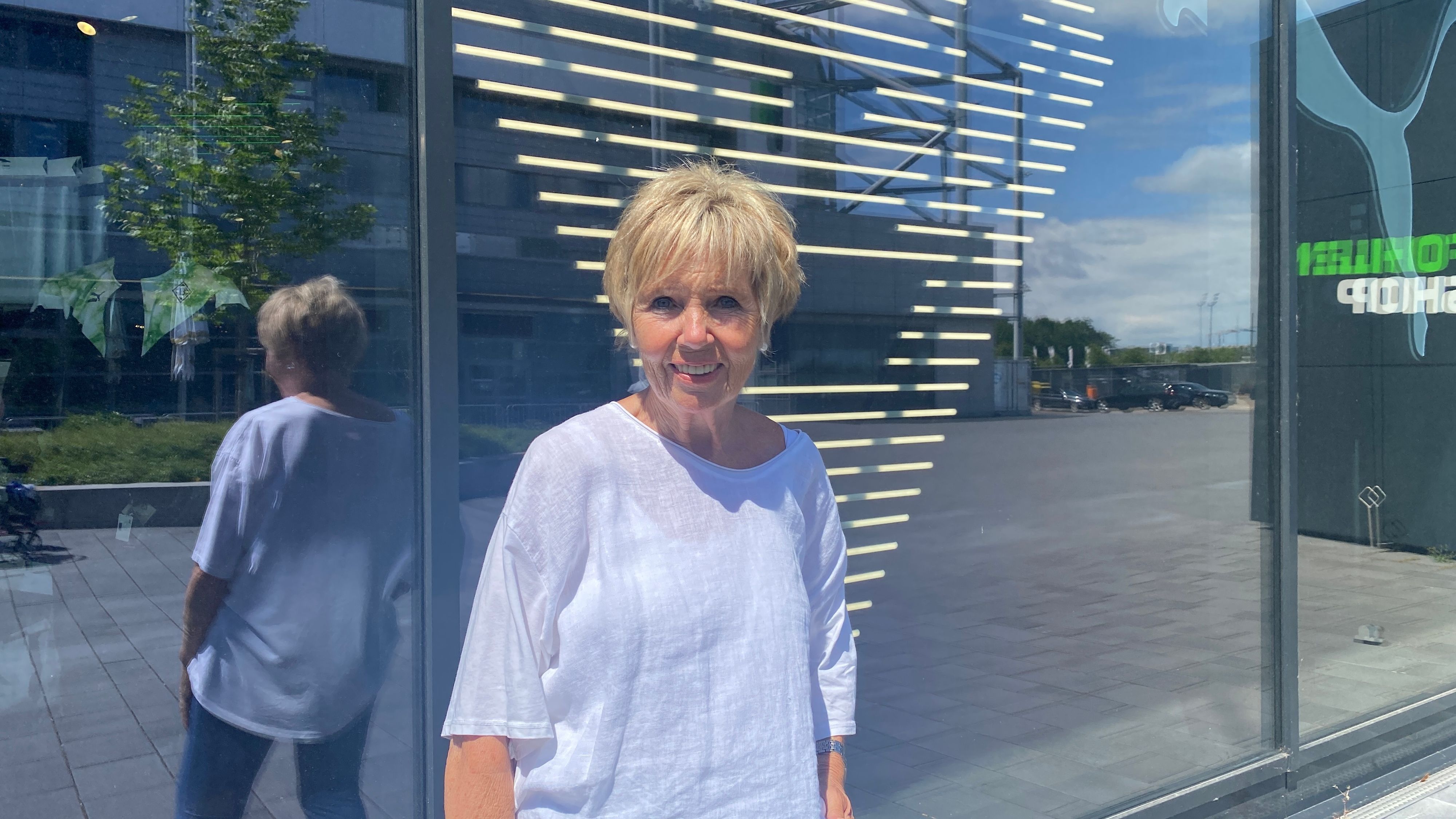 Walli Aretz aus Rheydt am Dienstag (24. Mai 2022) bei einer Umfrage im Borussia-Park.