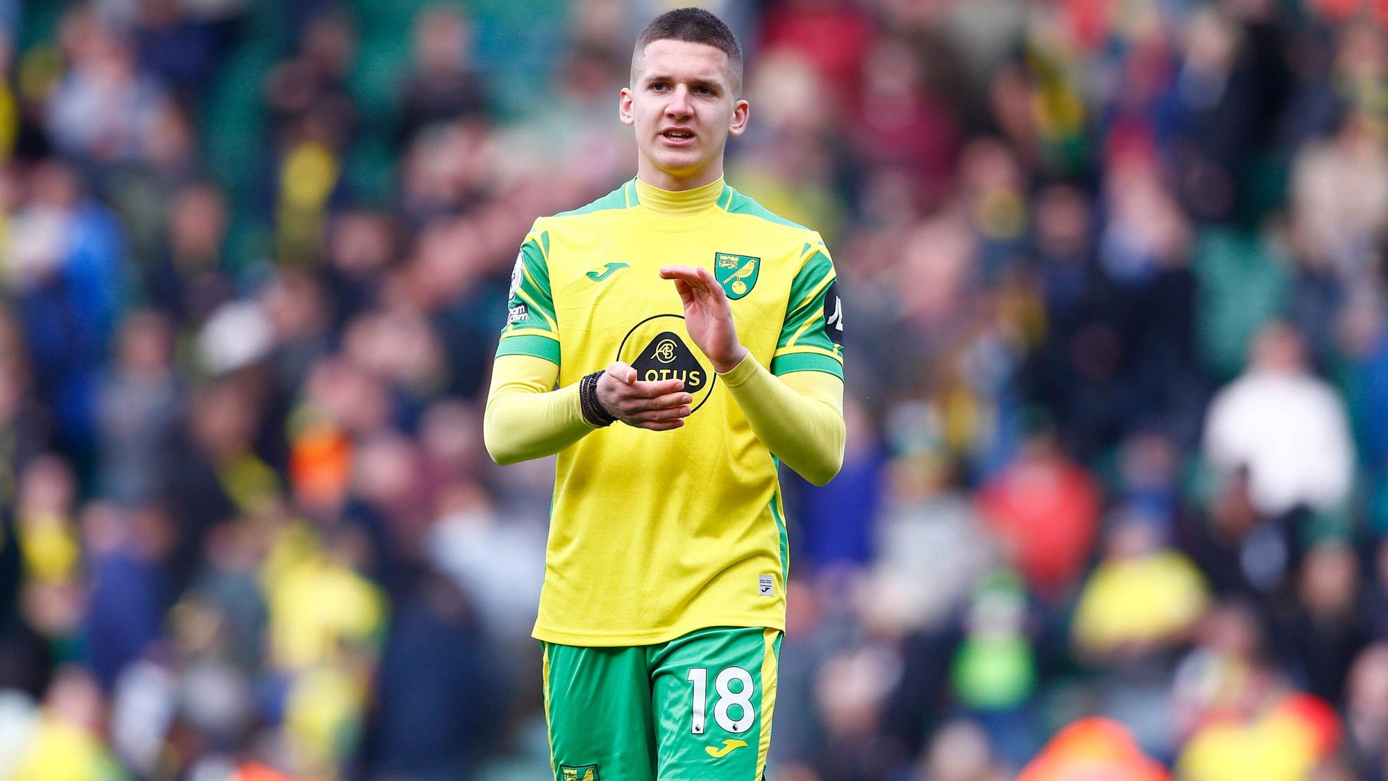 Norwich City v Burnley Premier League Christos Tzolis of Norwich at the end of the Premier League match at Carrow Road, Norwich PUBLICATIONxNOTxINxUKxCHN Copyright: xPaulxChestertonx FIL-16775-0223
