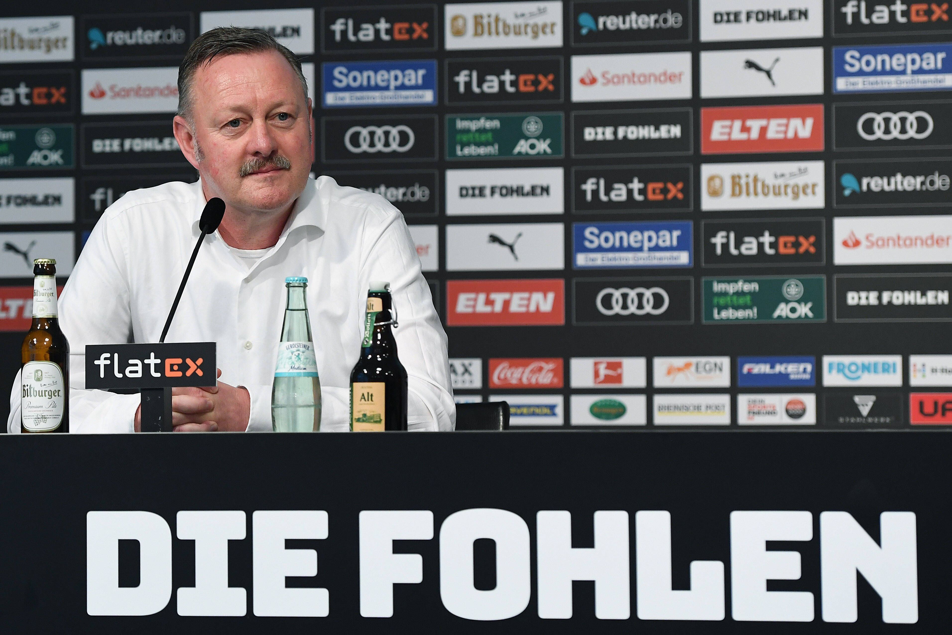Daniel Farke neuer Cheftrainer bei Borussia Mönchengladbach Roland Virkus  Sportdirektor Mönchengladbach  *** Daniel Farke new head coach at Borussia Mönchengladbach Roland Virkus Sports Director Mönchengladbach xRx