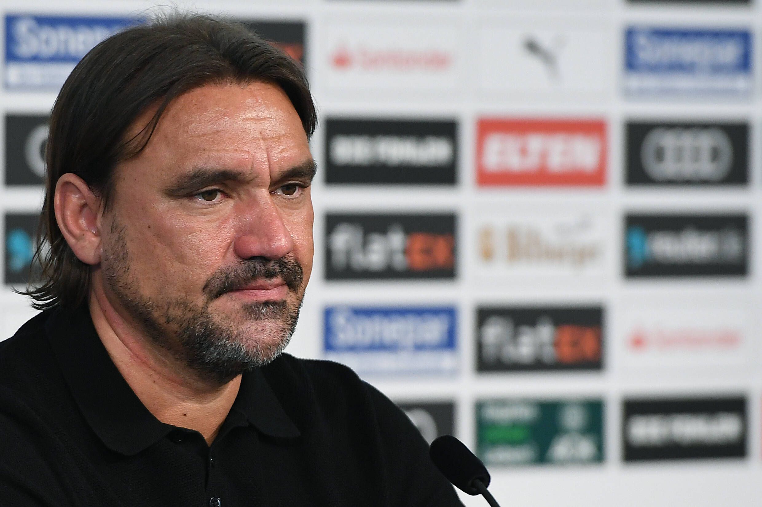 Daniel Farke, neuer Cheftrainer bei Borussia Mönchengladbach, bei seiner Vorstellung am 5. Juni 2022 im Borussia-Park.