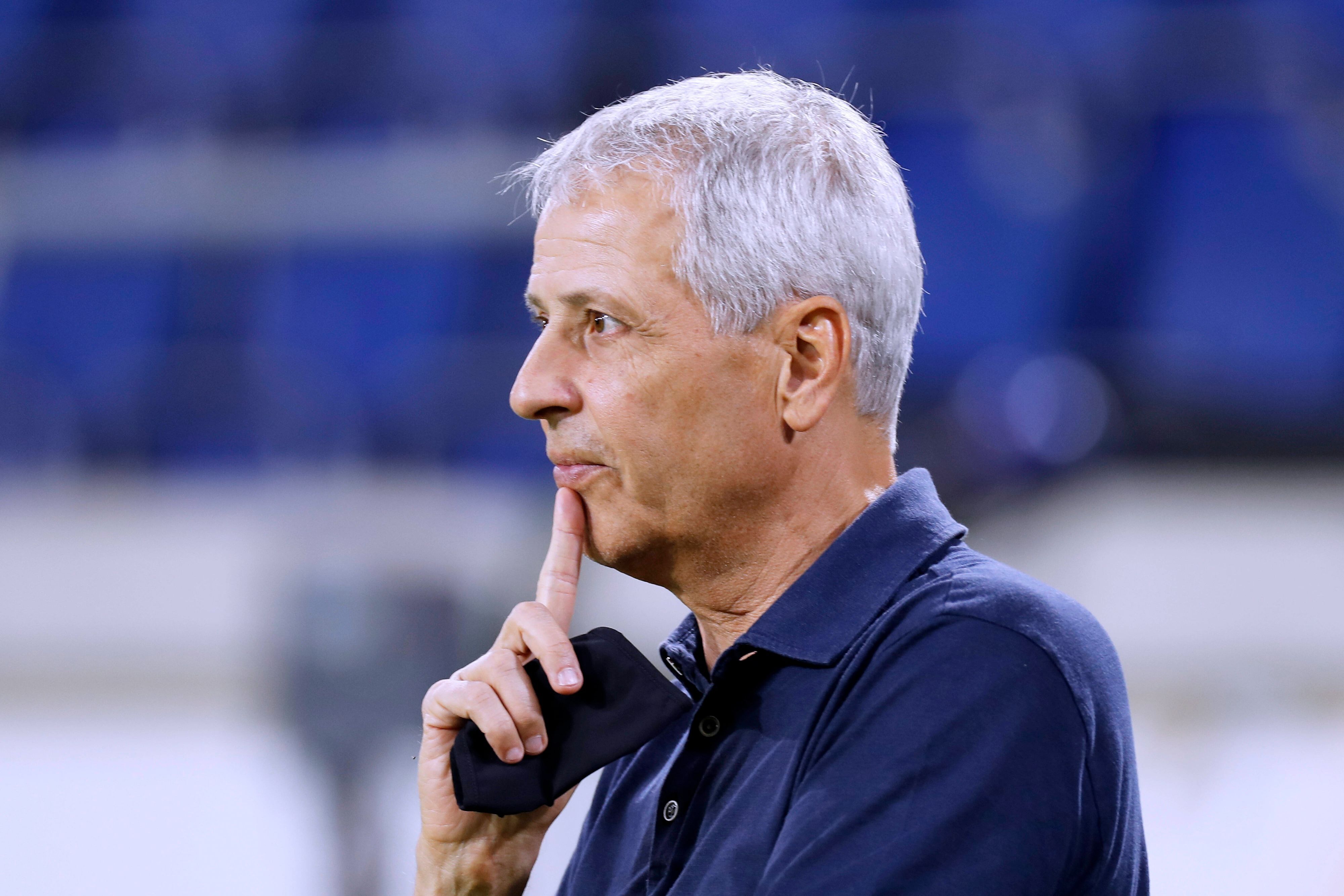 Lucien Favre, hier am 14. September 2020 beim DFB-Pokal-Spiel zwischen Borussia Dortmund und dem MSV Duisburg, soll vor der Rückkehr zu OGC Nizza stehen.
