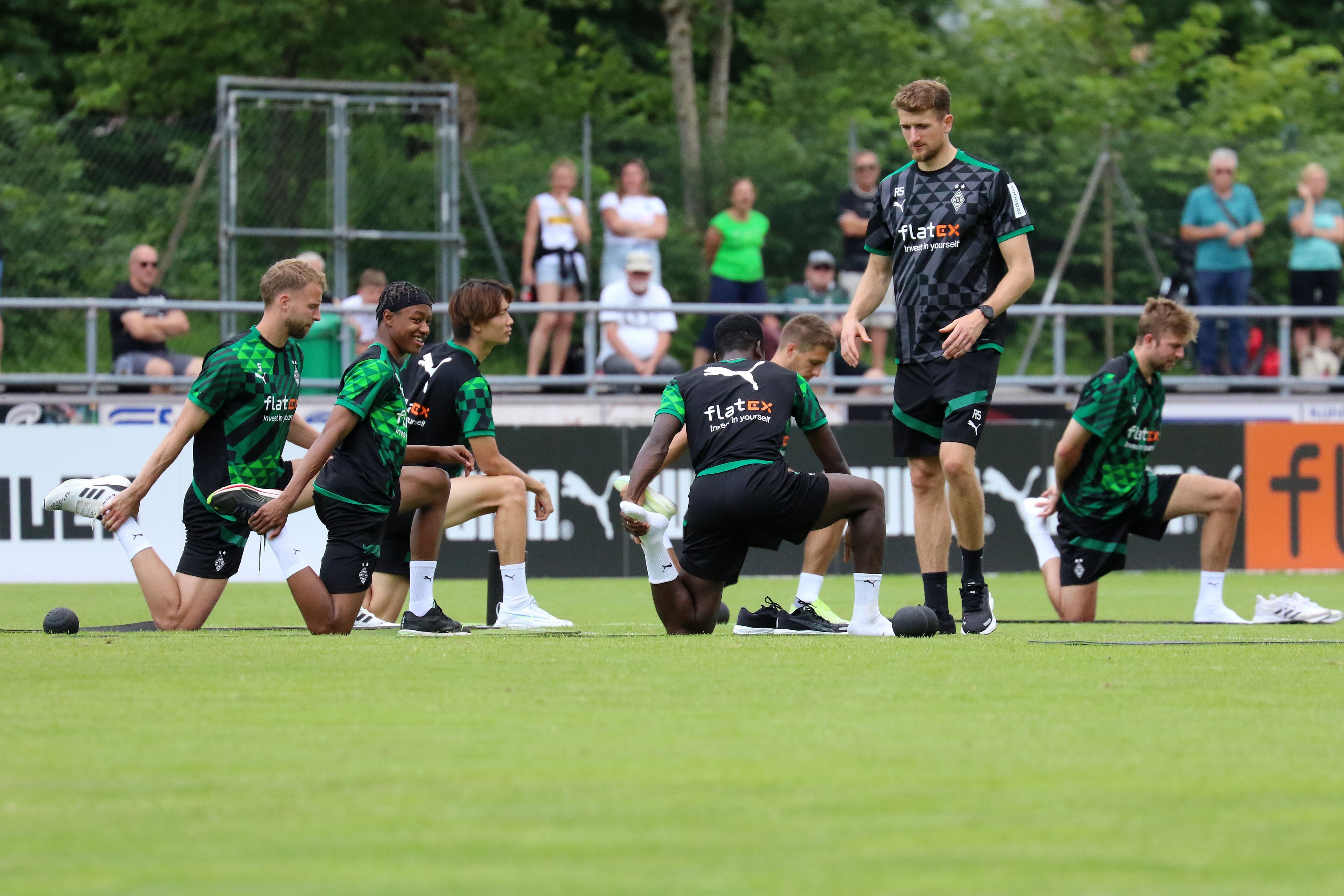 Bei der Mittwochseinheit (6. Juli 2022) von Borussia Mönchengladbach im Trainingslager am Tegernsee standen Athletik und Stabilisation im Fokus.