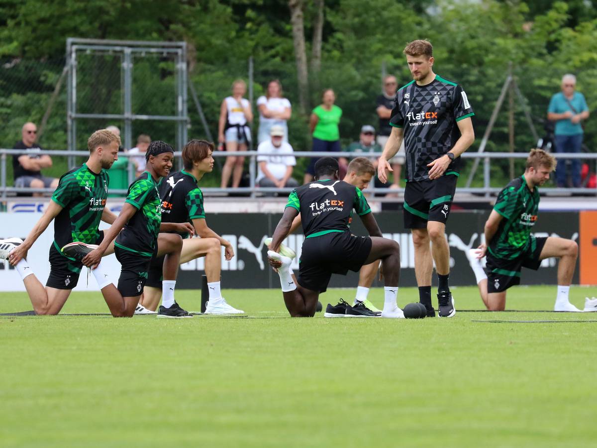 Bei der Mittwochseinheit (6. Juli 2022) von Borussia Mönchengladbach im Trainingslager am Tegernsee standen Athletik und Stabilisation im Fokus.