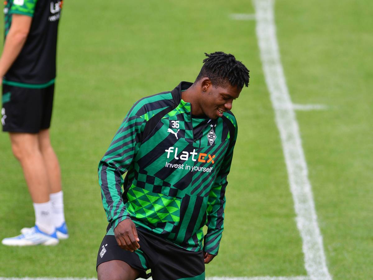 Breel Embolo am 13. Juli 2022 während einer Trainingseinheit von Borussia Mönchengladbach.