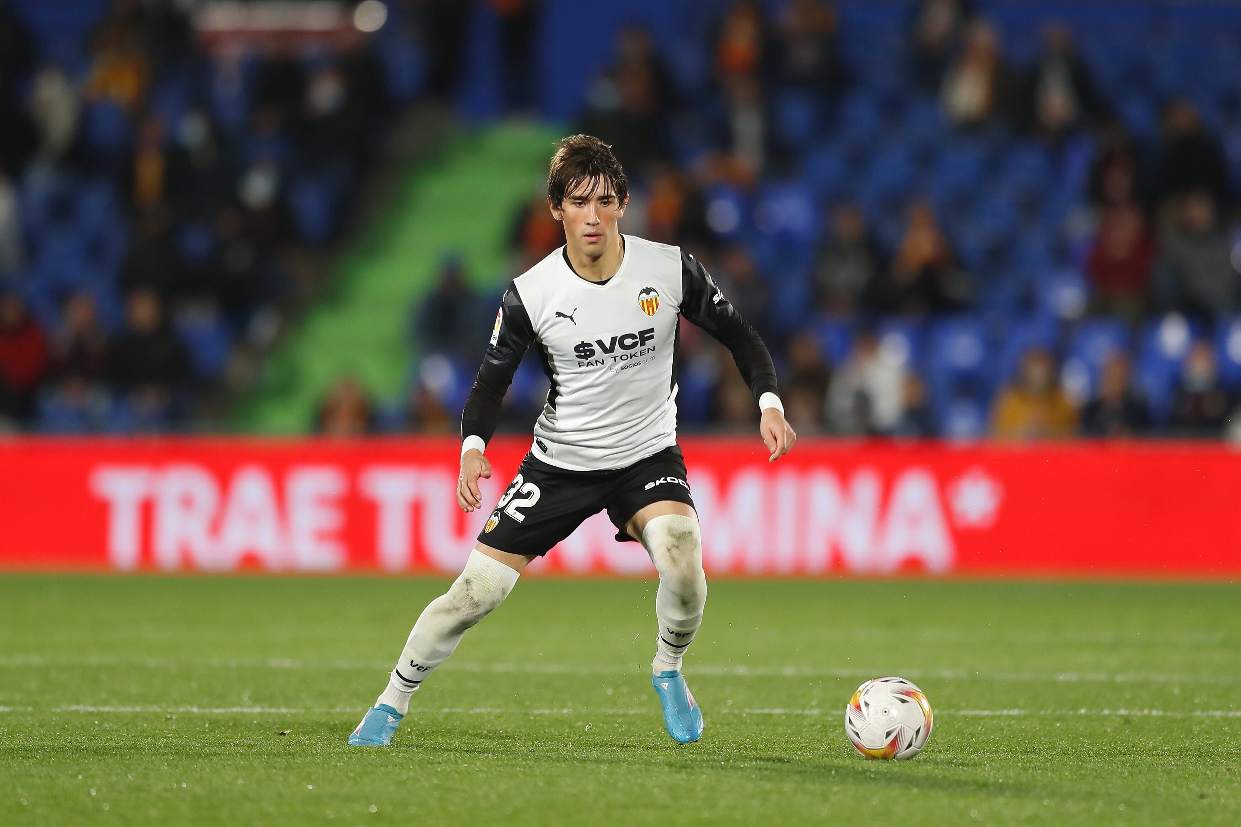Jesus Vazquez vom FC Valencia am 12. März 2022 während des La-Liga-Spiels beim FC Getafe.