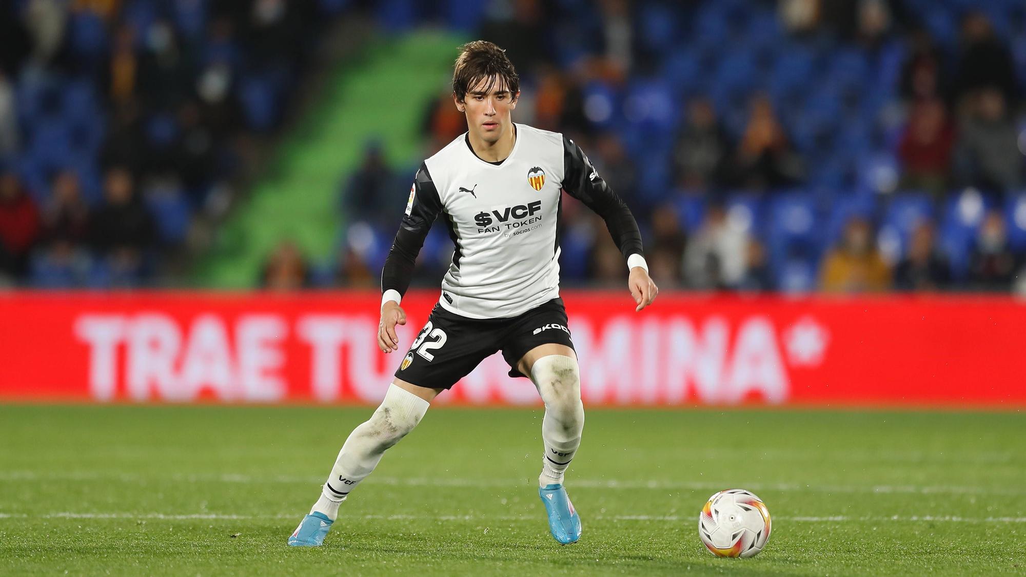 Jesus Vazquez vom FC Valencia am 12. März 2022 während des La-Liga-Spiels beim FC Getafe.
