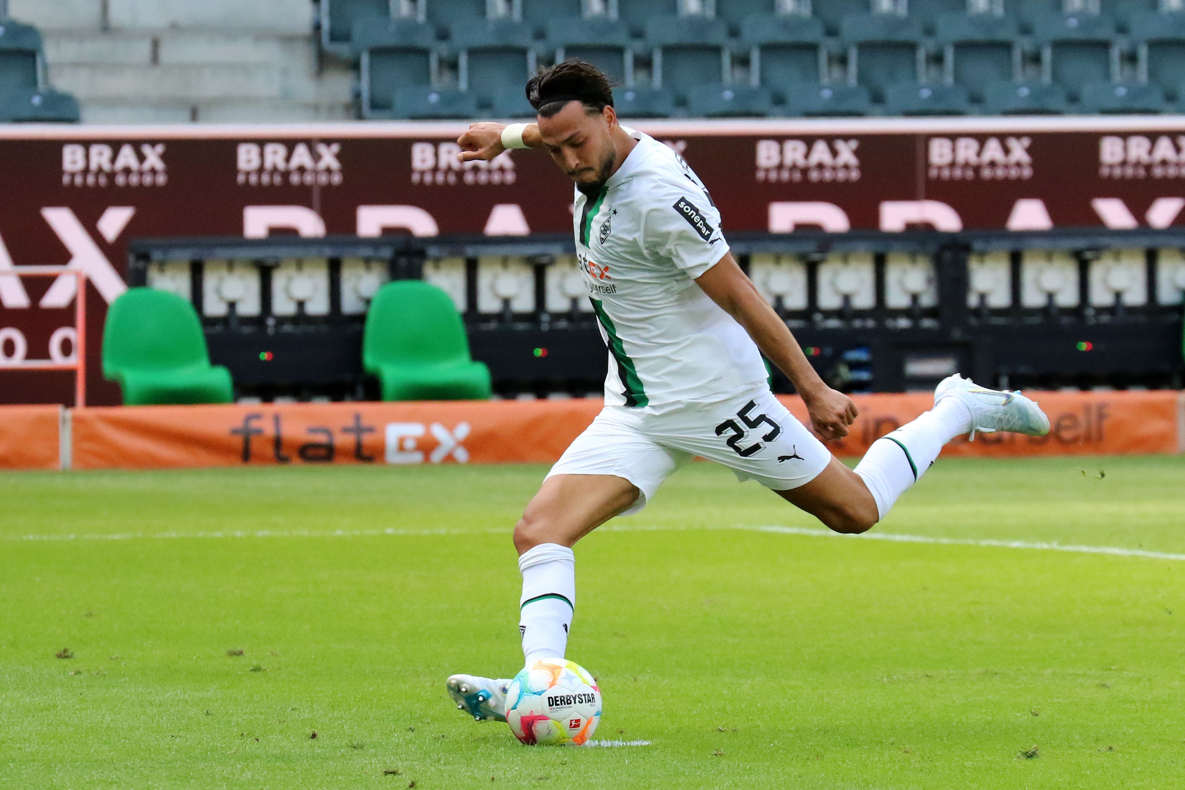 23.07.2022, Moenchengladbach, GER, Fussball, Herren, BL, Saison 2022/2023, Borussia Moenchengladbach

Testspiel
Bor. Mönchengladbach vs. Real San Sebastian

Rami Bensebaini (Gladbach)
