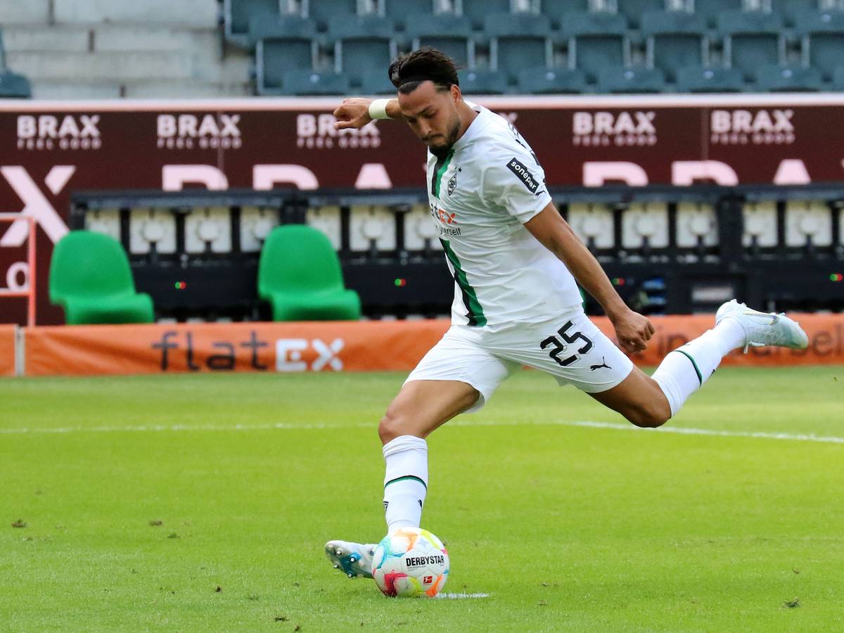 23.07.2022, Moenchengladbach, GER, Fussball, Herren, BL, Saison 2022/2023, Borussia Moenchengladbach
Testspiel
Bor. Mönchengladbach vs. Real San Sebastian
Rami Bensebaini (Gladbach)
