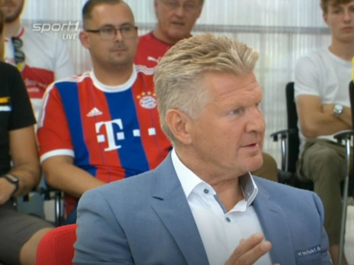 Stefan Effenberg, Ex-Profi von Borussia Mönchengladbach, als Experte in der „Sport1“-TV-Sendung „Doppelpass“, hier zu sehen am 31. Juli 2022.