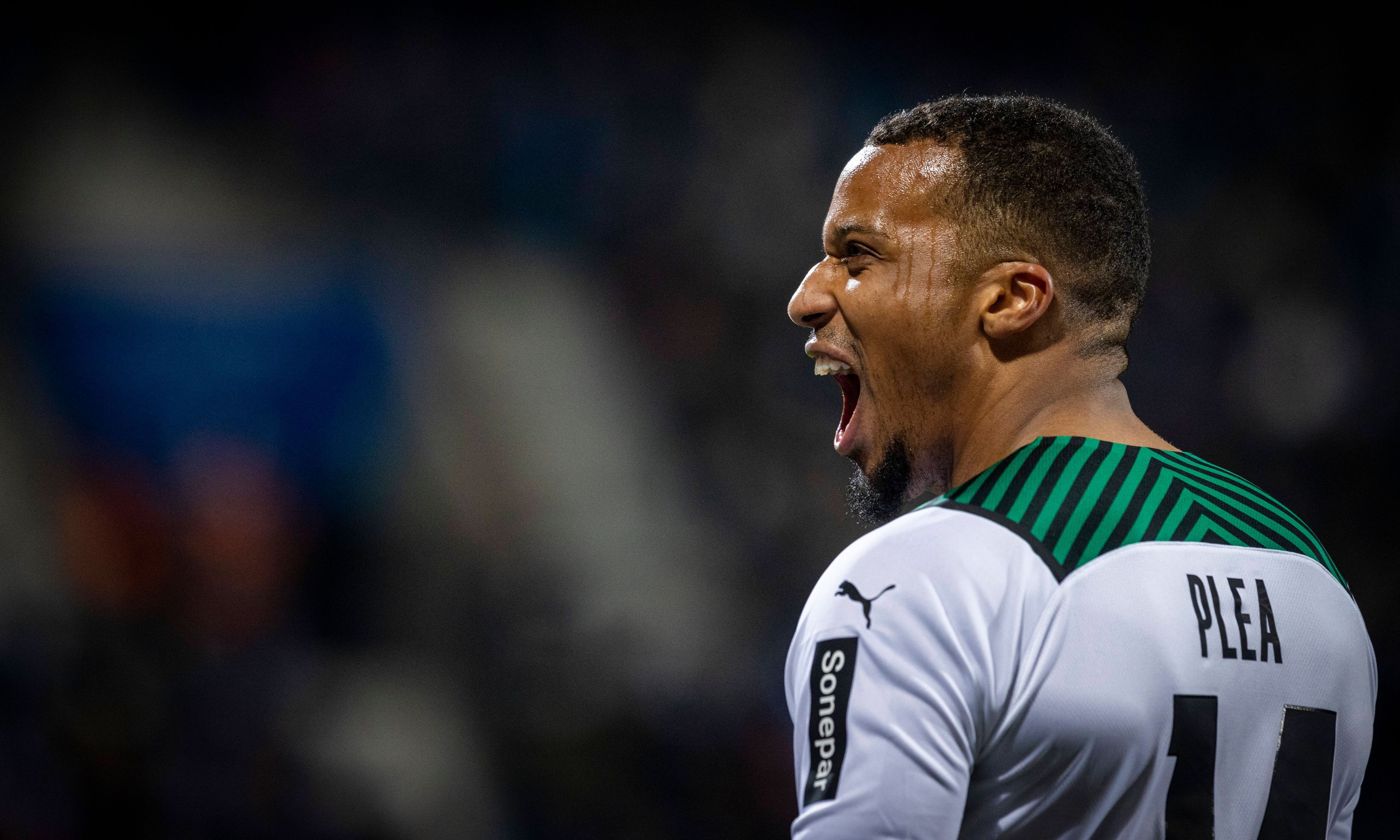 Alassane Plea von Borussia Mönchengladbach, hier beim Torjubel am 18. März 2022 gegen den VfL Bochum, hat seinen Vertrag beim VfL verlängert.