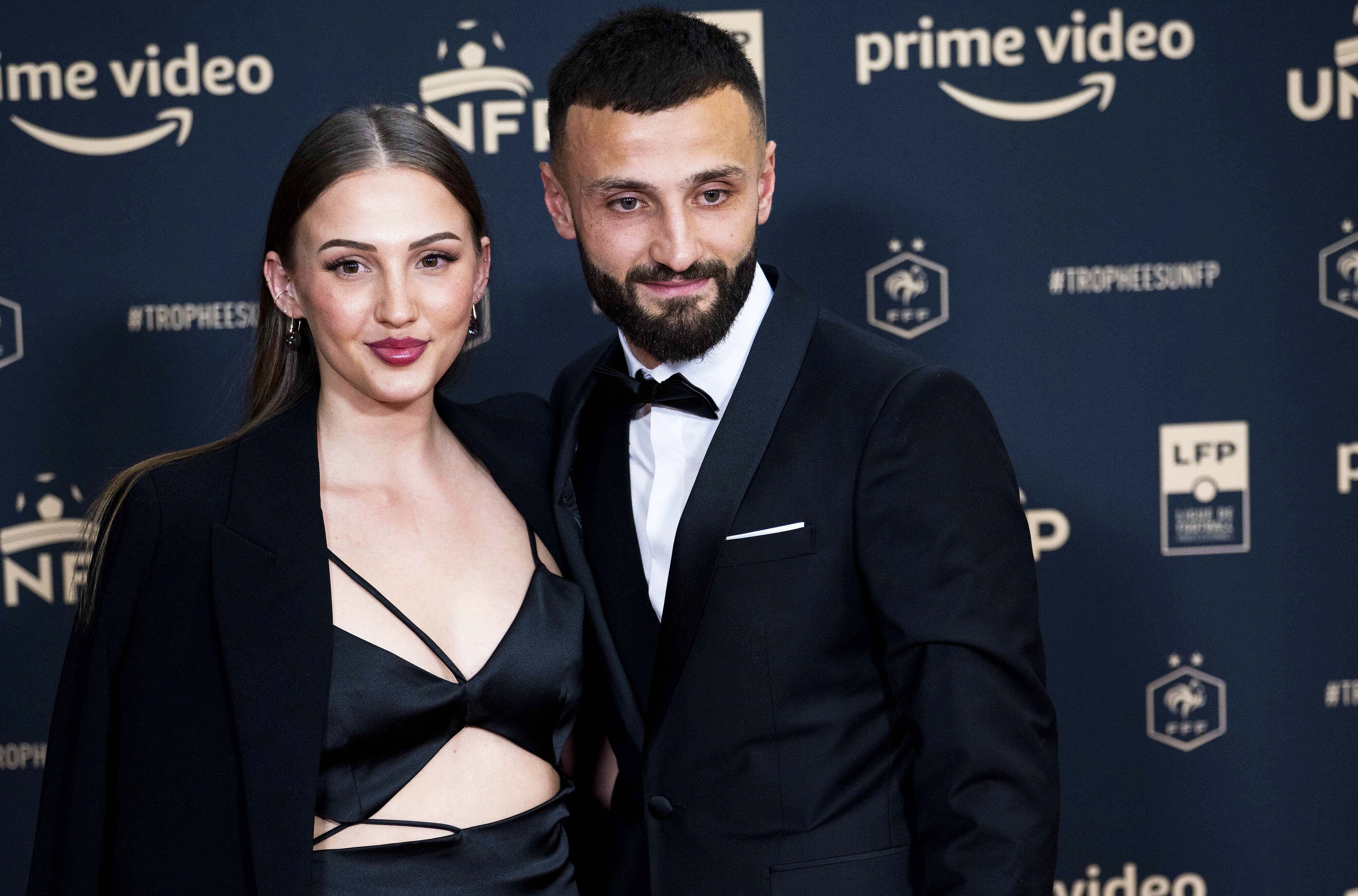 Franck Honorat, Neuzugang von Borussia Mönchengladbach, hier am 15. Mai 2022 mit Ehefrau Gwendoline (l.) bei einer Verleihung in Paris.